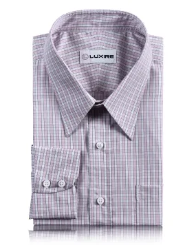 Sustainable Design Pale Pink White Checks Shirt