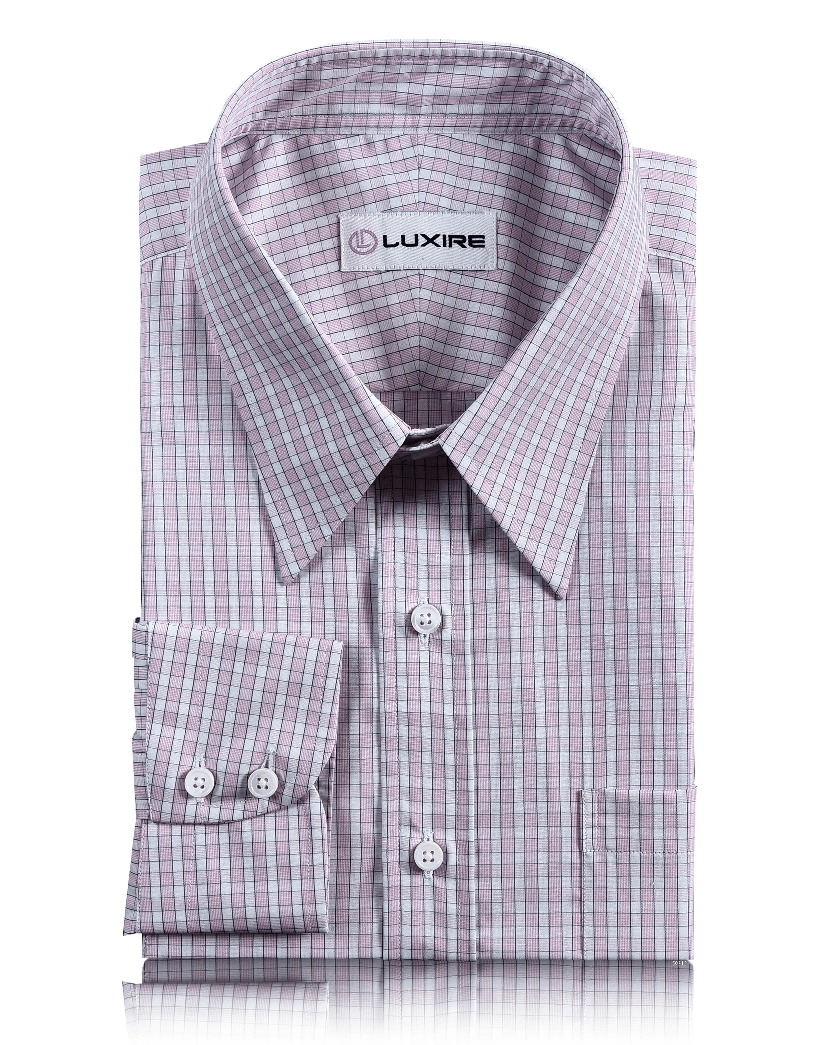 Sustainable Design Pale Pink White Checks Shirt