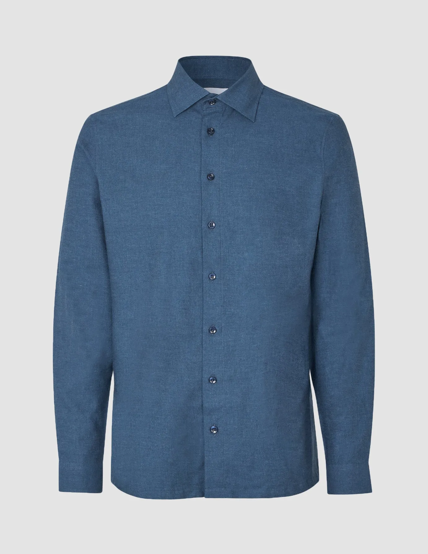 Soft Flannel Shirt Dark Navy Odorless Binding Tape