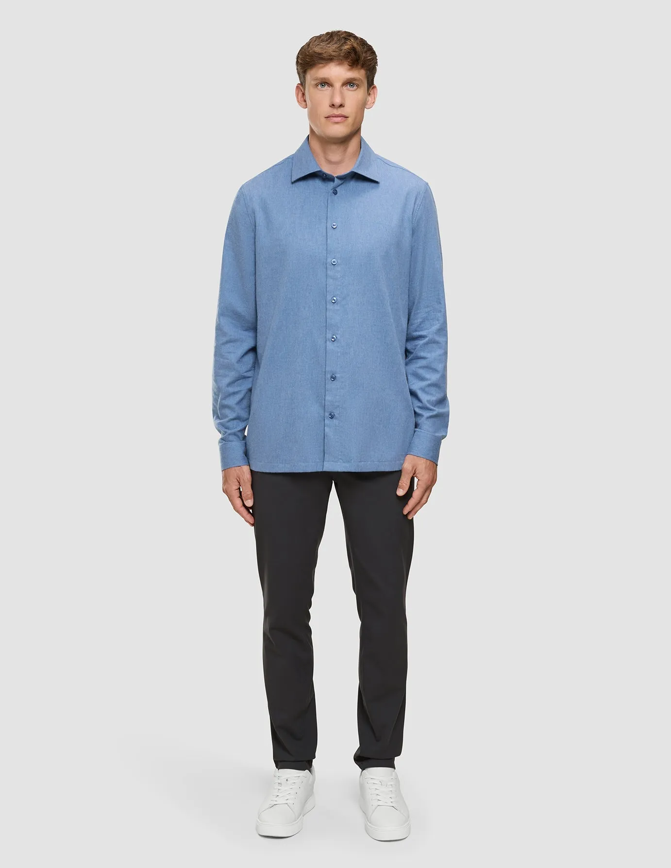 Soft Flannel Shirt Dusky Blue Personalized Touch Chill Comfort