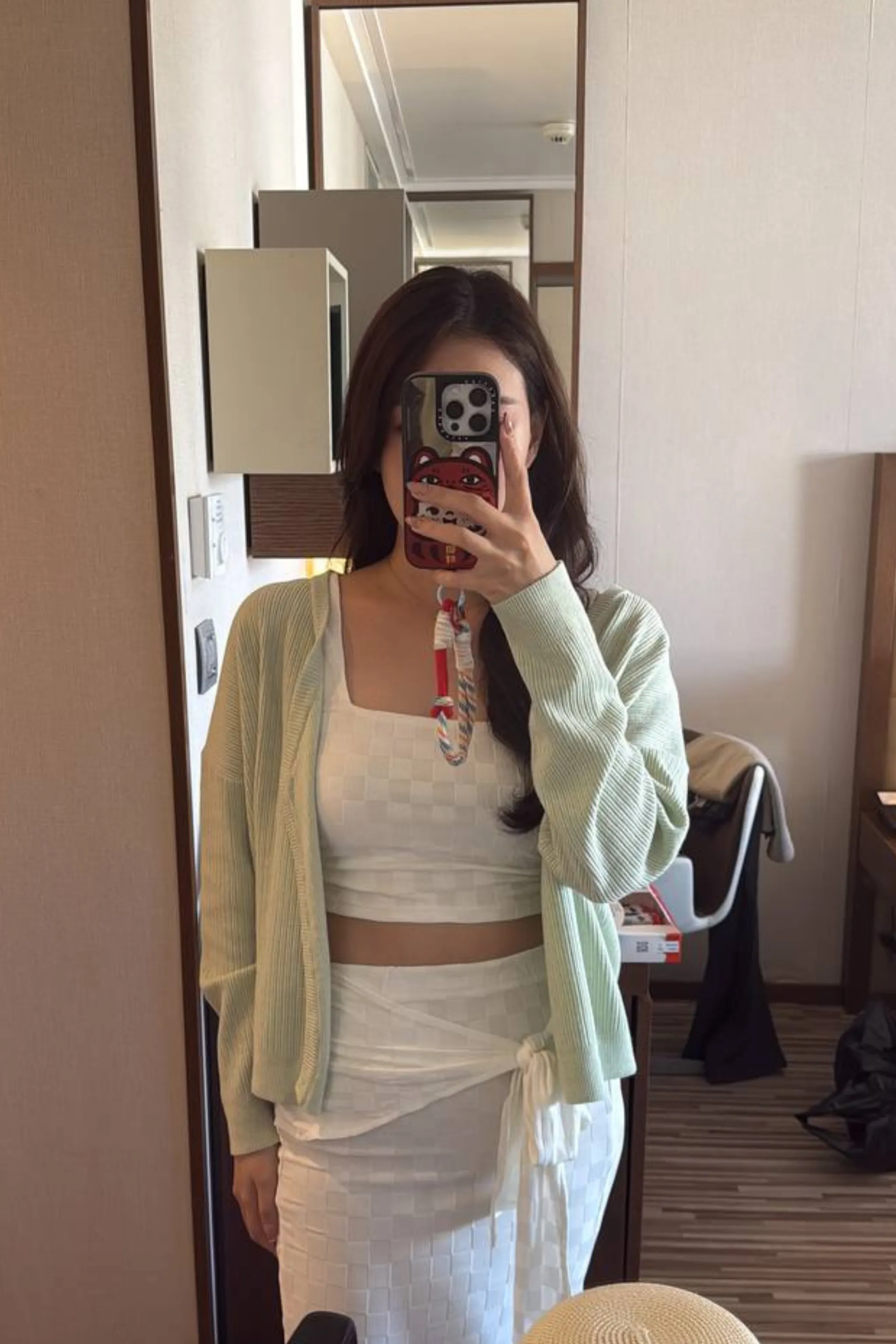 Justine Oversized Knit Cardigan Apple Mint (Restock) Wrinkle resistant fabric