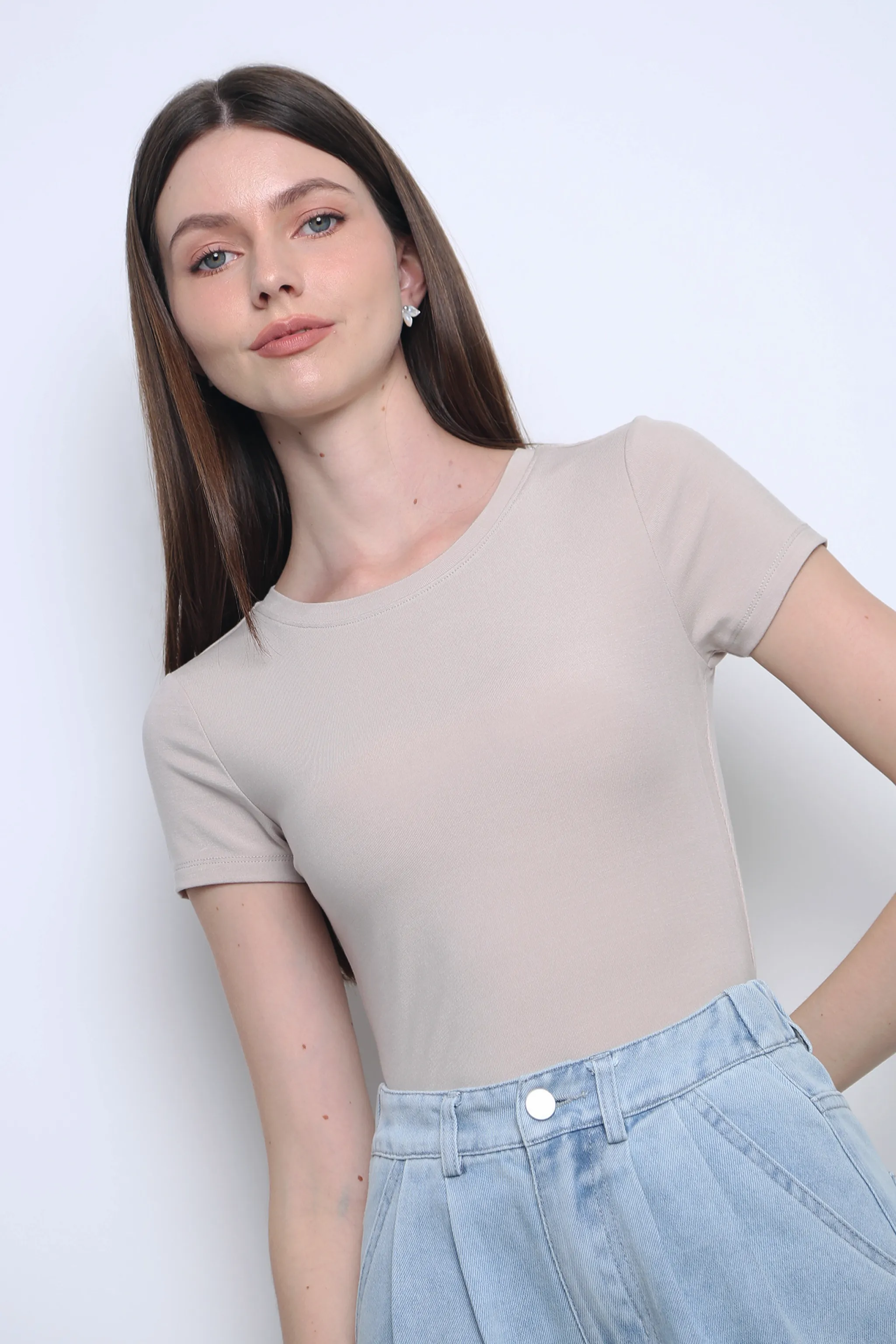 Softie Baby Tee Oat HeavyweightThermal Circular Knit Technique