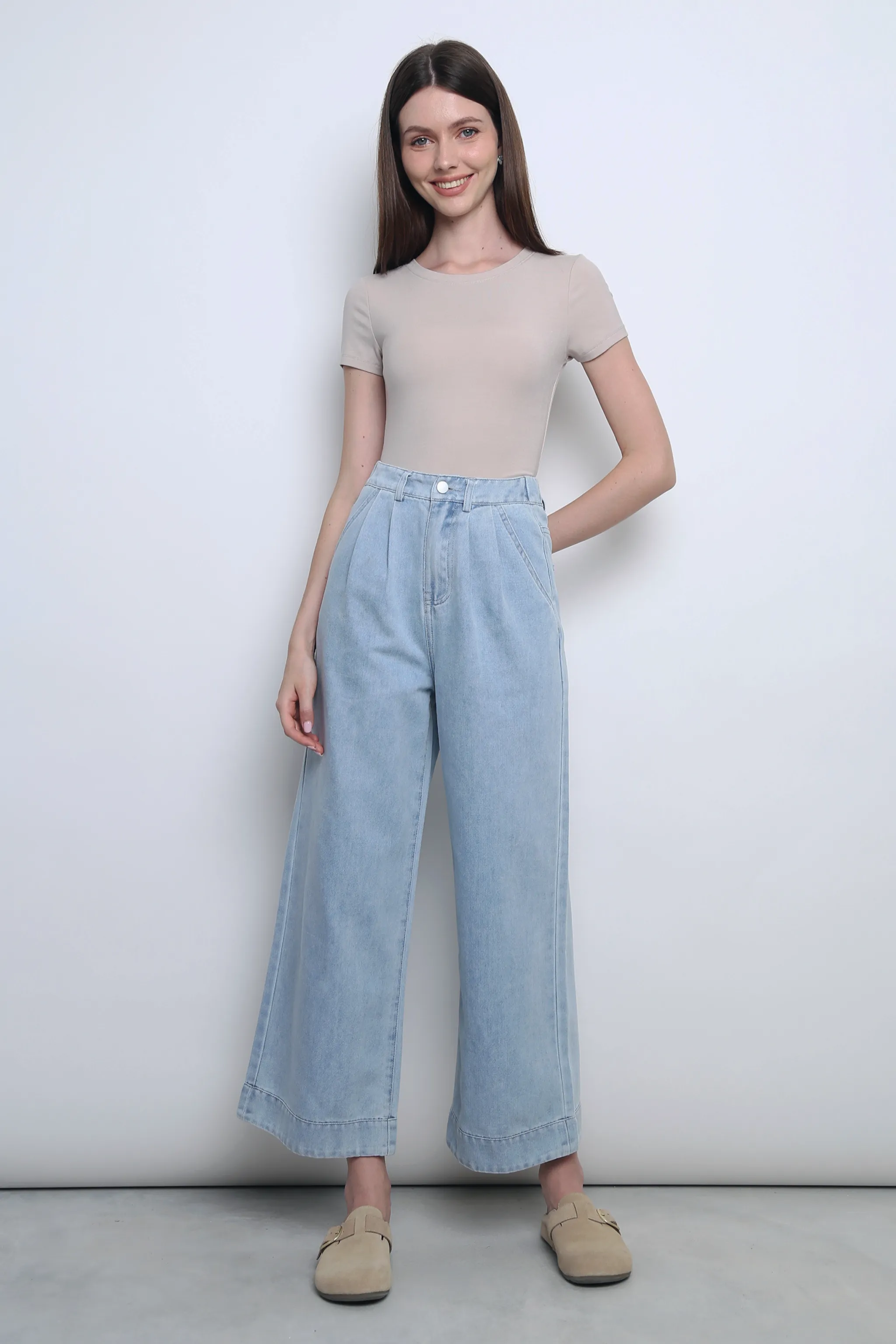 Softie Baby Tee Oat Metallic Fiber Blend LightweightMaterial