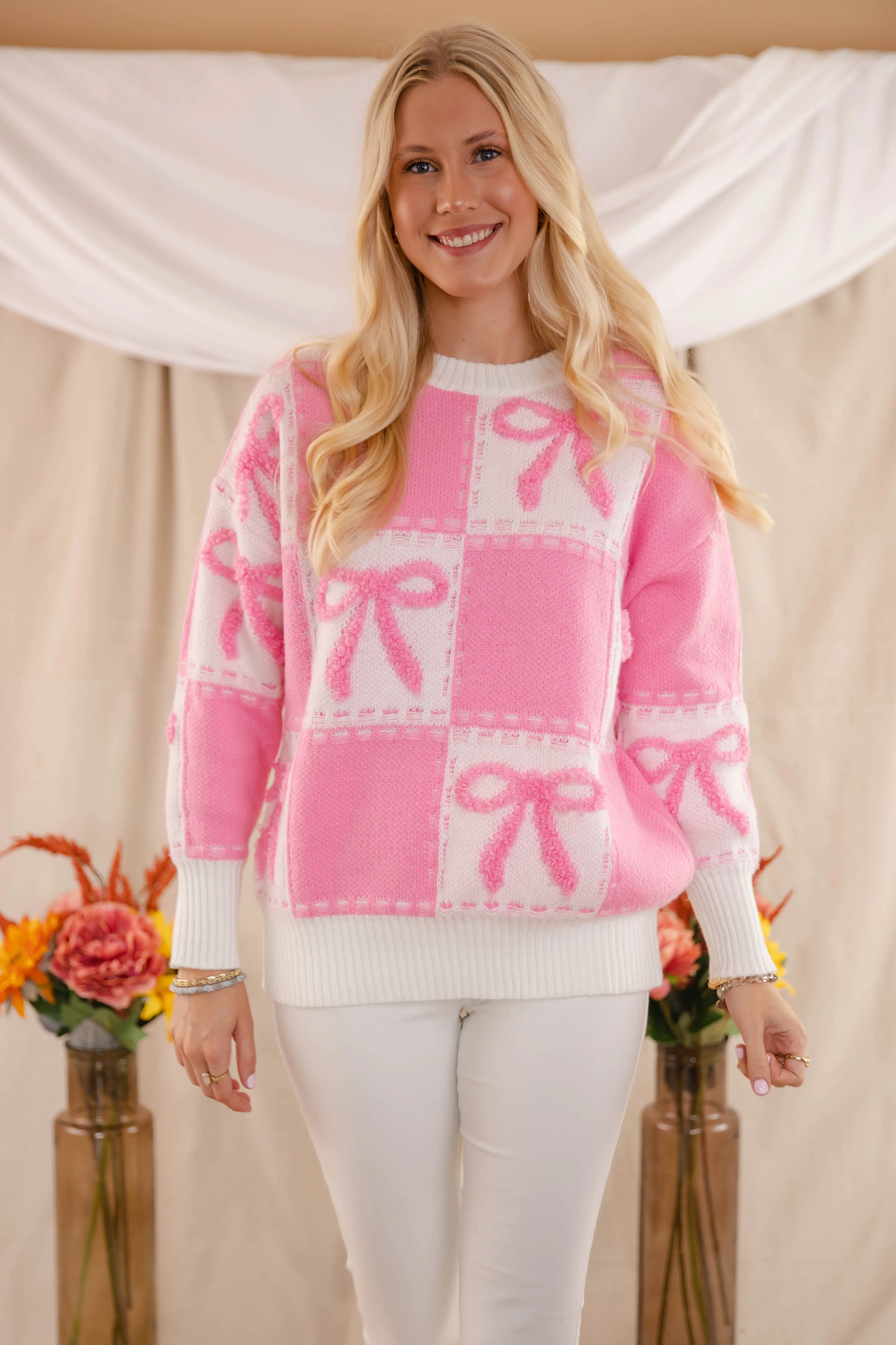 Something Timeless Sweater-Pink Soft Waistband
