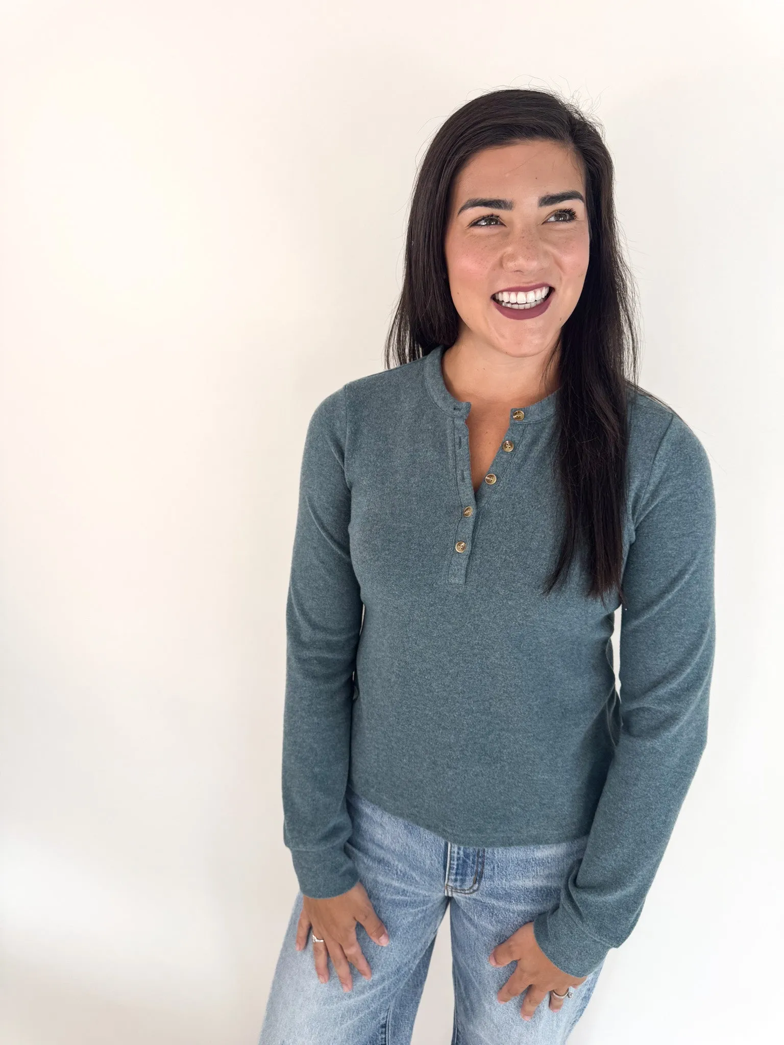 Windproof Weave Aeris Spruce Heather Top