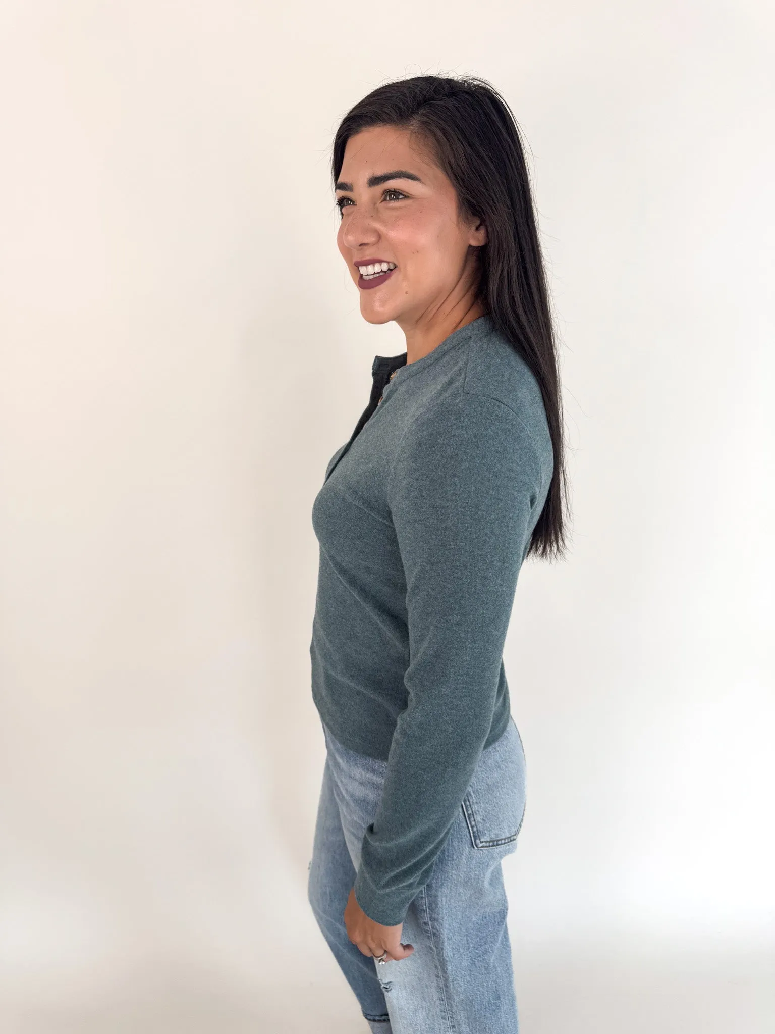 Aeris Spruce Heather Top Casual Vibe