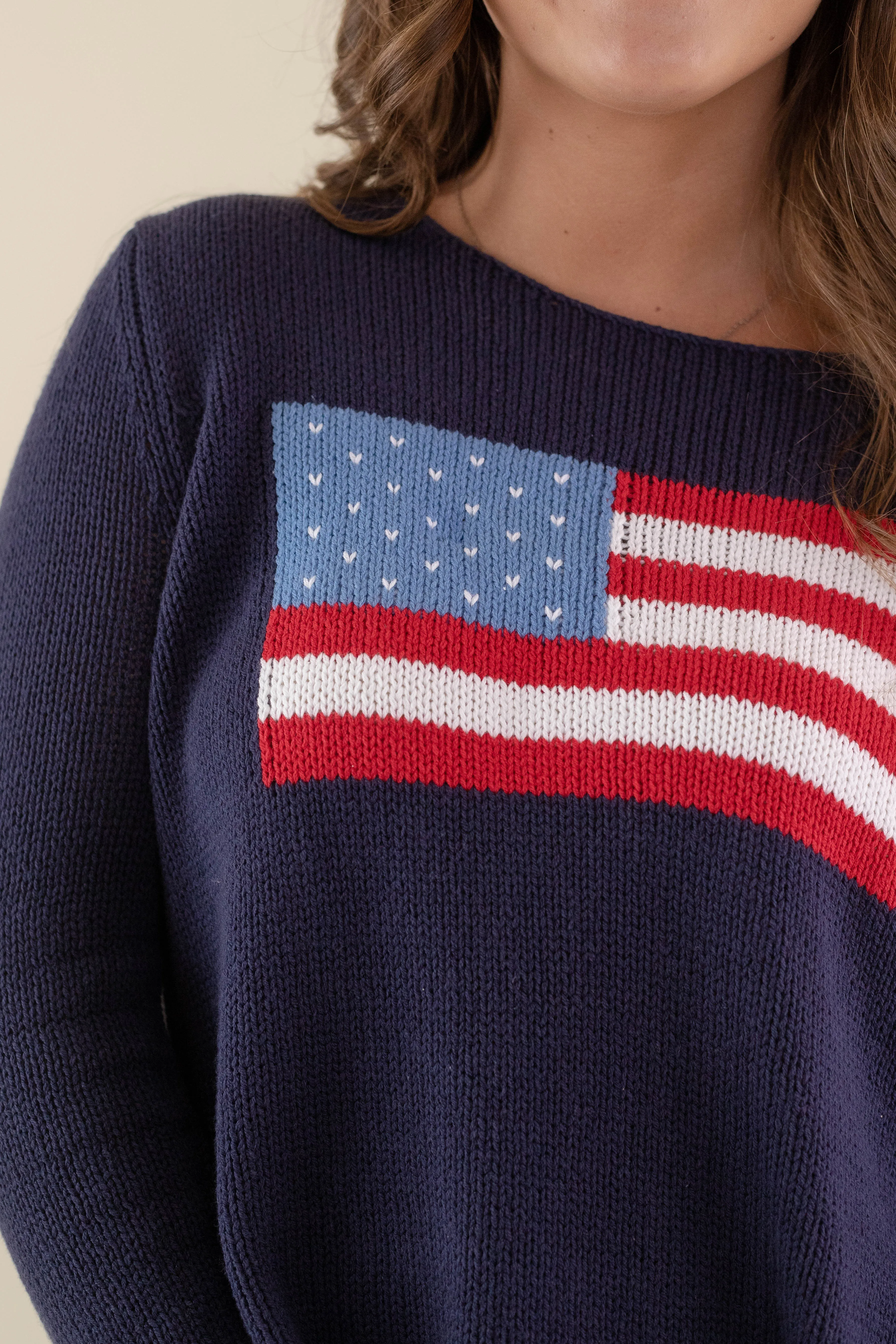 RESTOCK: Feeling Patriotic Sweater-Navy Active Wear Soft Design