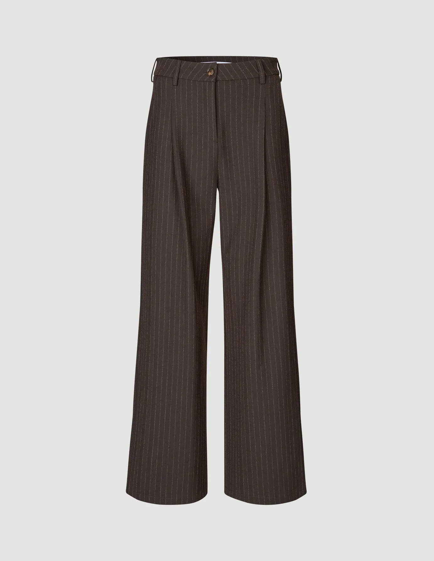 Comfortable Fashion Serene Pants Wide Walnut Herringbone