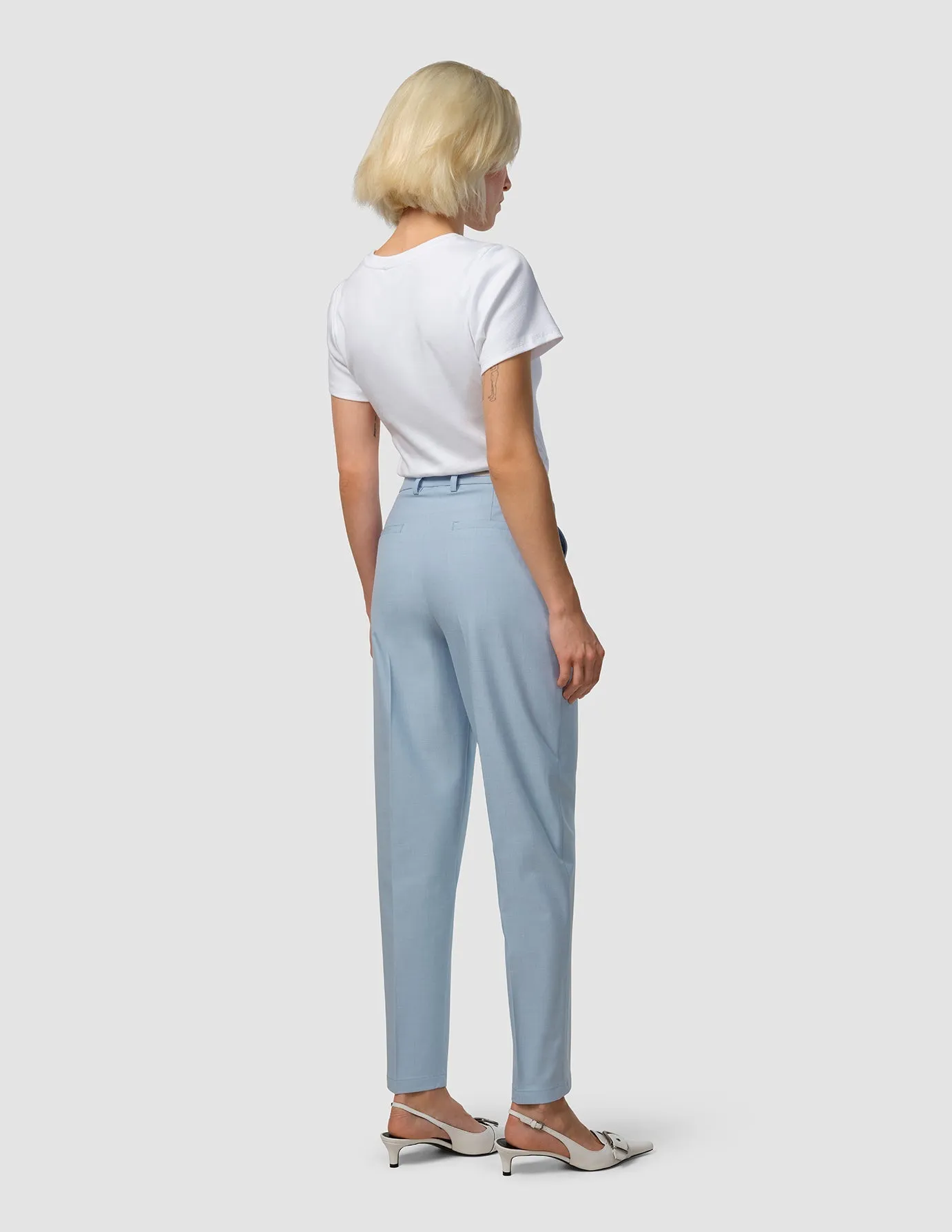 Essential Pants Tapered Sky Blue Melange On The Move