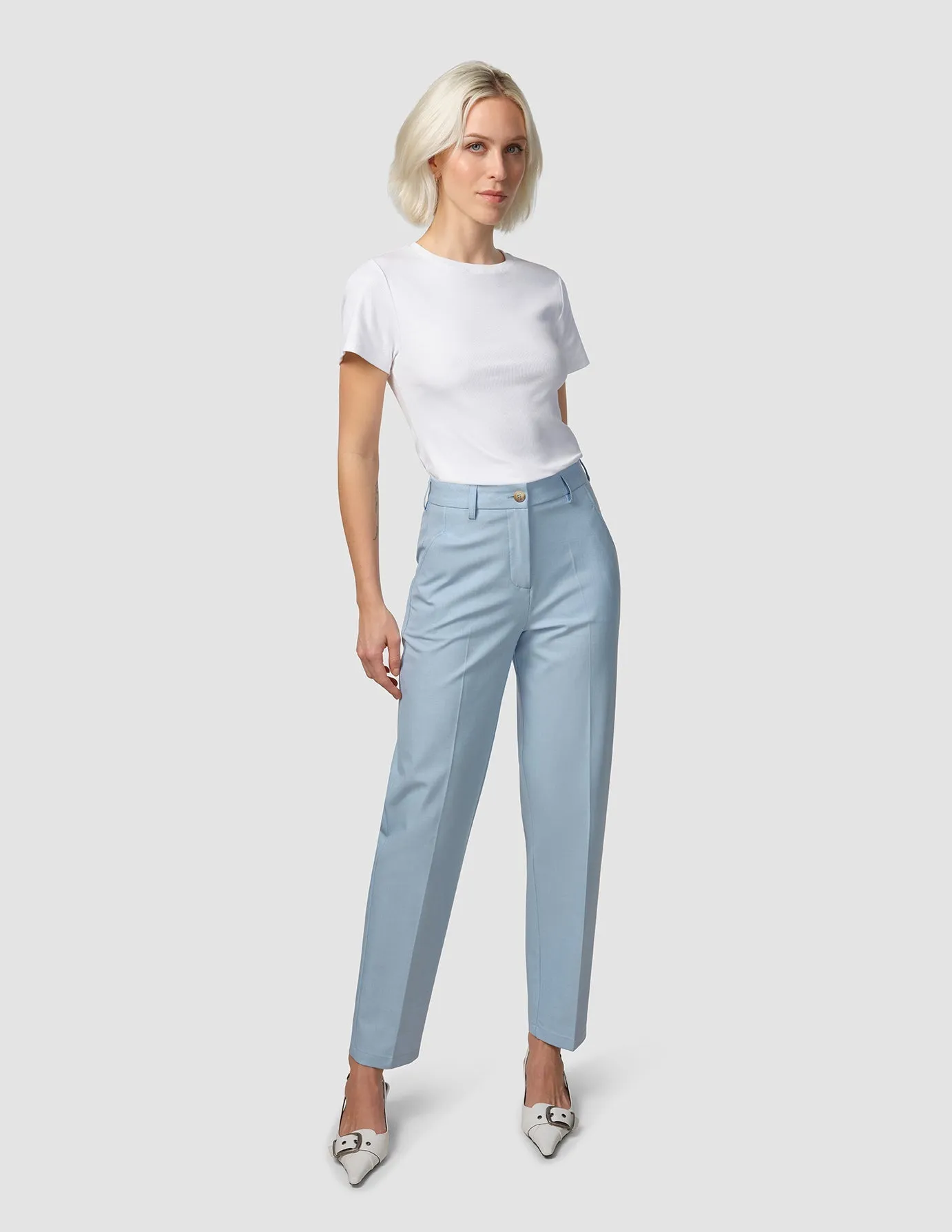 Abrasion Resistant Panels FlexFoamPadding Essential Pants Tapered Sky Blue Melange