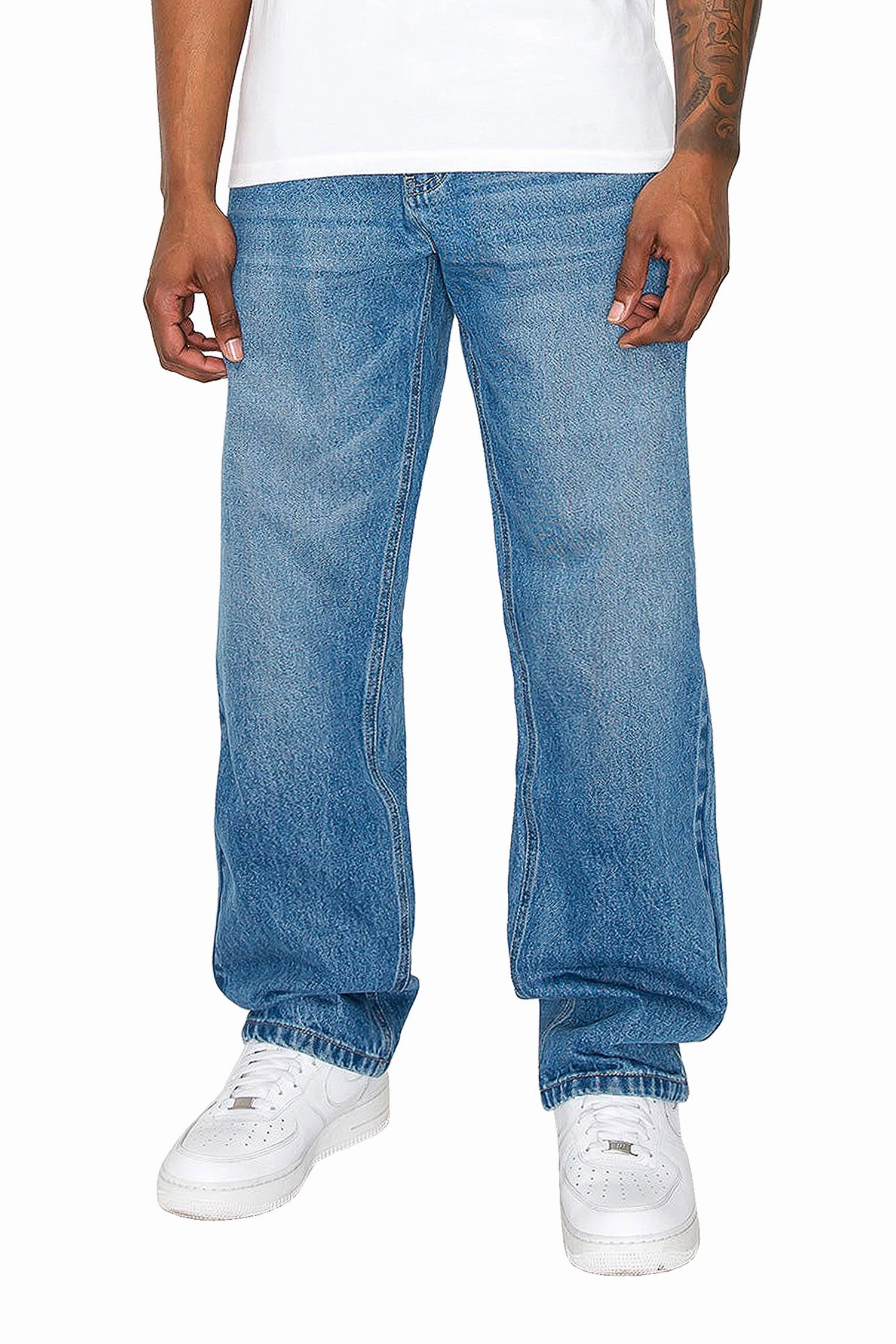 Men's Essential Baggy Denim Jeans Layer Comfort