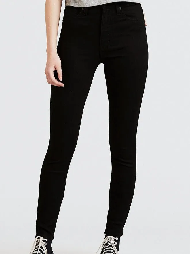 Levi's Mile High Super Skinny Jean in Black Galaxy Smooth Picnic Style