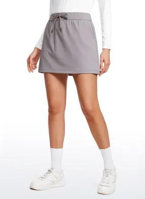 Stretch Drawstring Liner Skirt 15'' - 5 Pocket Elastic hemline Chic Look