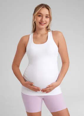 Heat resistant Minimalist Trimmings Butterluxe Maternity Built in Bra Ruched Tank