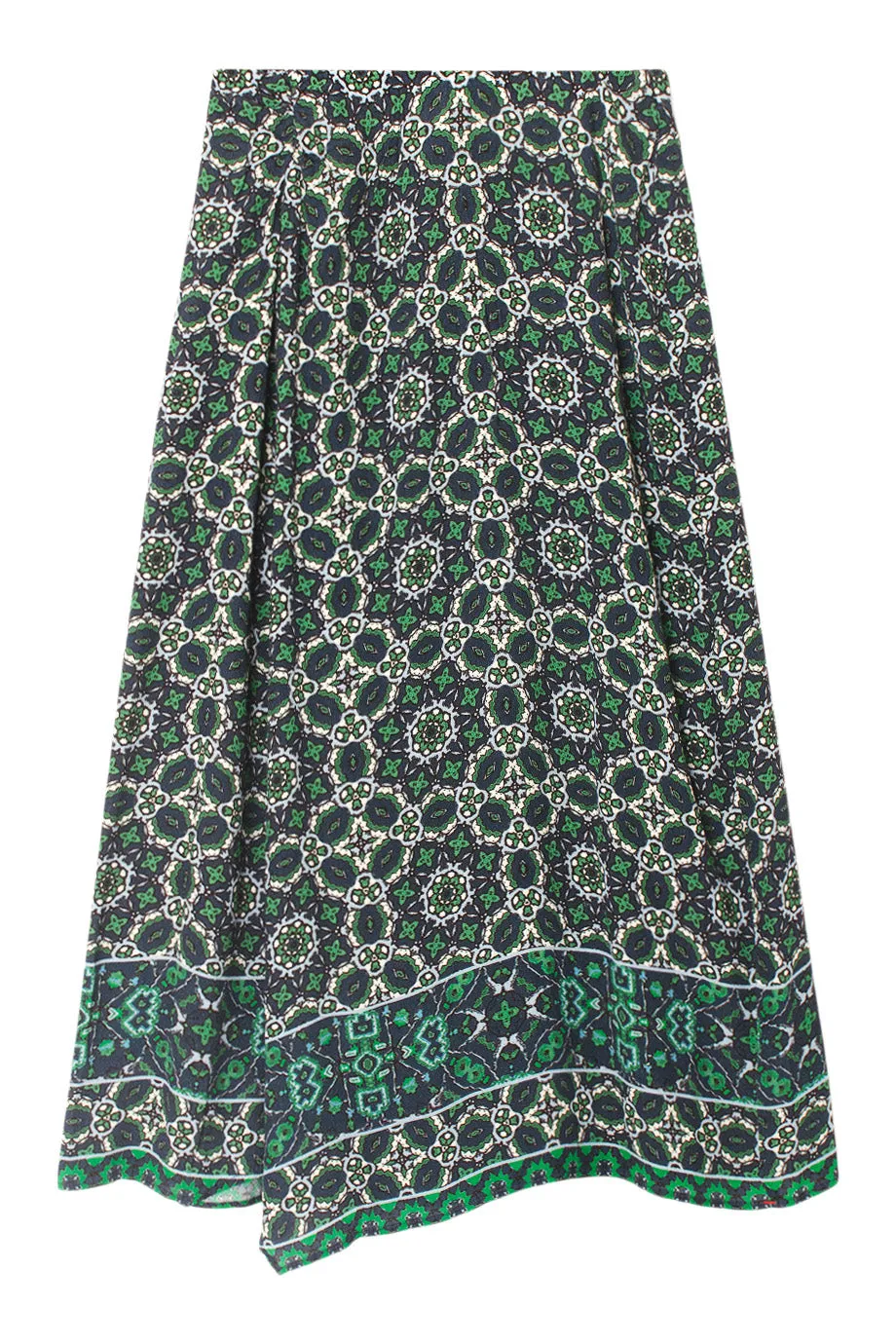 Heat Control Anti Static Finish Xirena Yana Skirt in Navy Tile