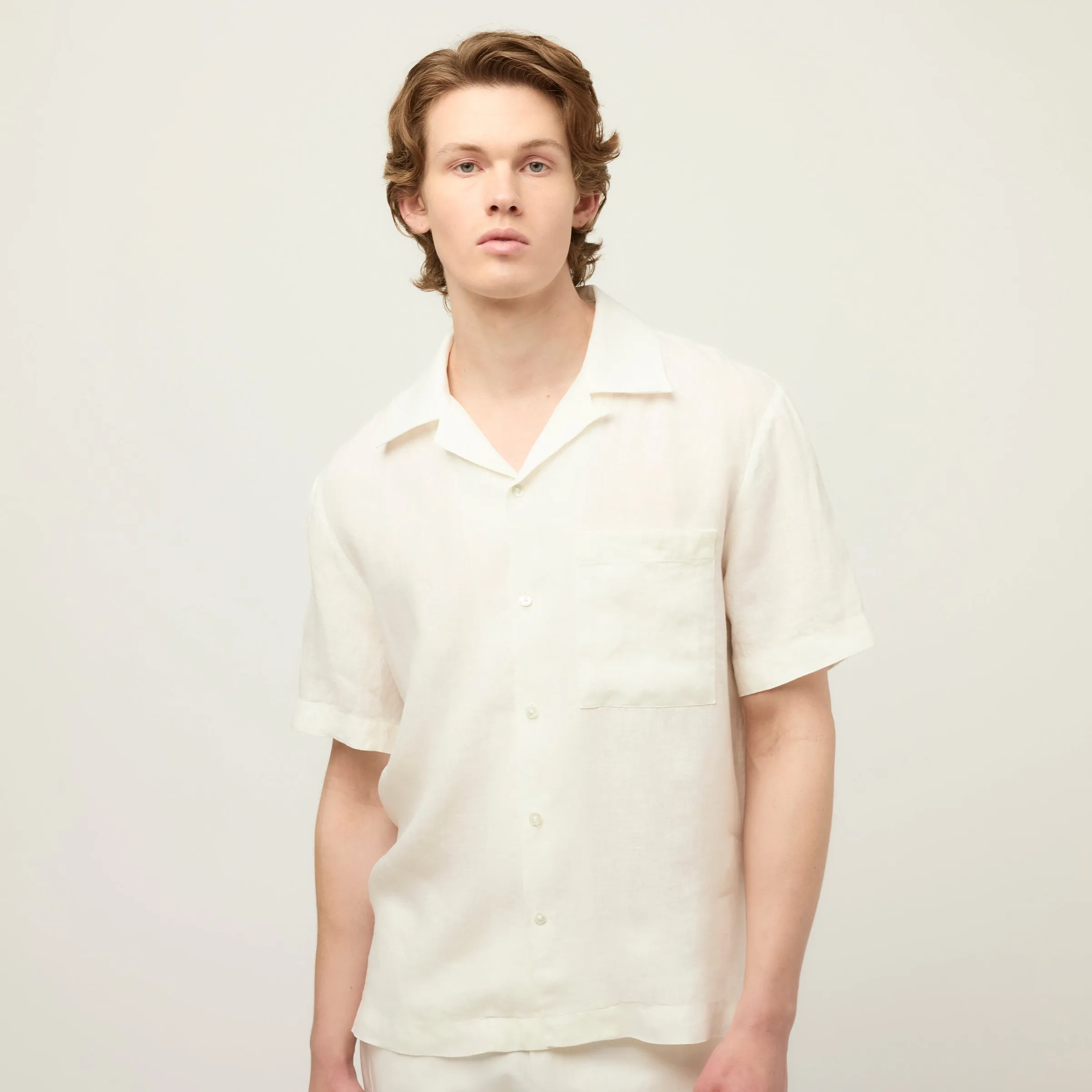 ReinforcedArmholes NonChafe Lining Short Sleeve Linen Camp Shirt