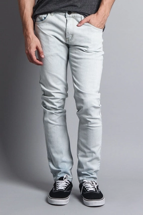 Premium Denim Skinny Fit Jeans (Bleach Blue) Comfy Look Comfy Flex