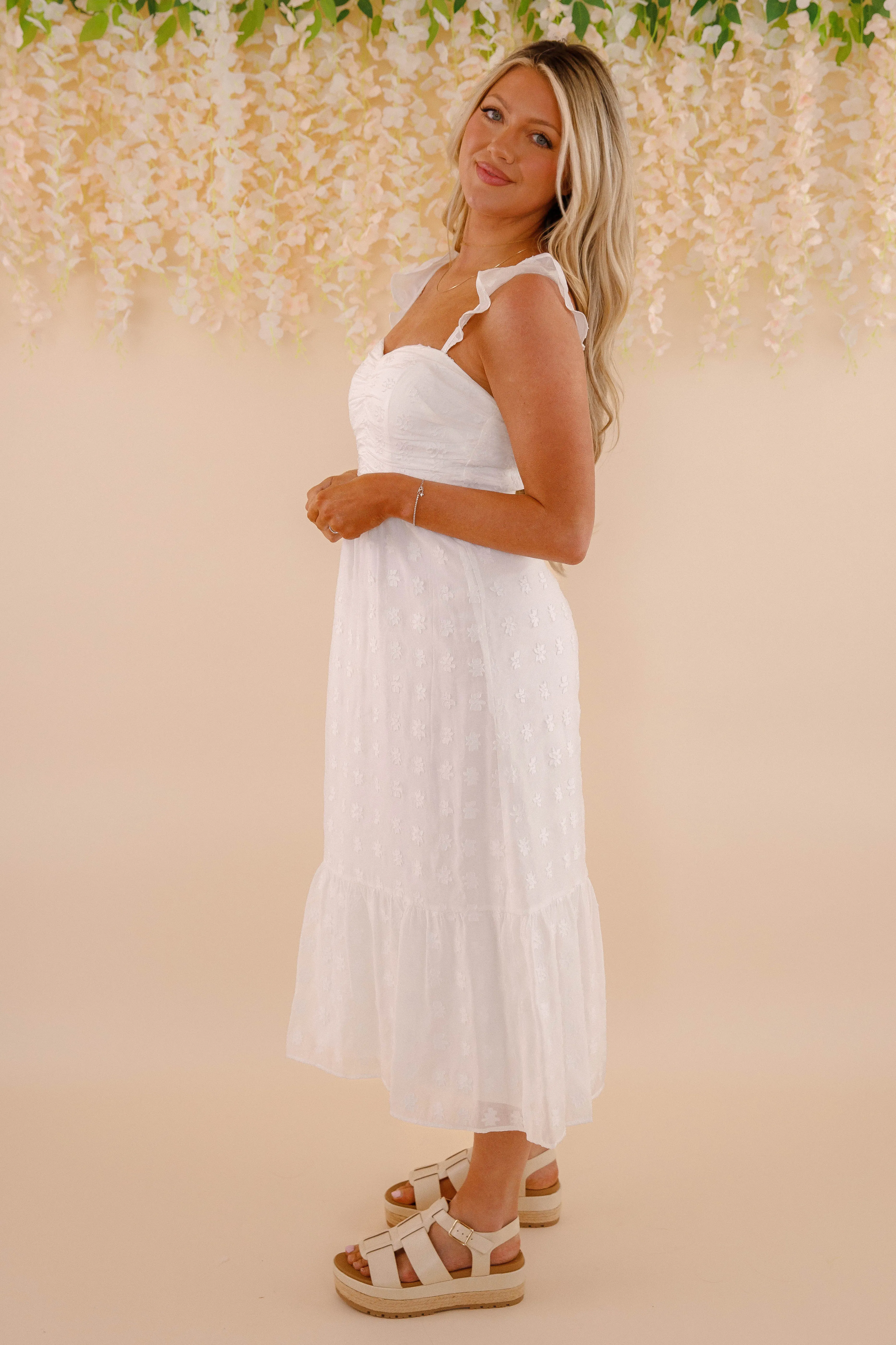 Midi-Length Smile Feel The Things I'll Do Midi Dress