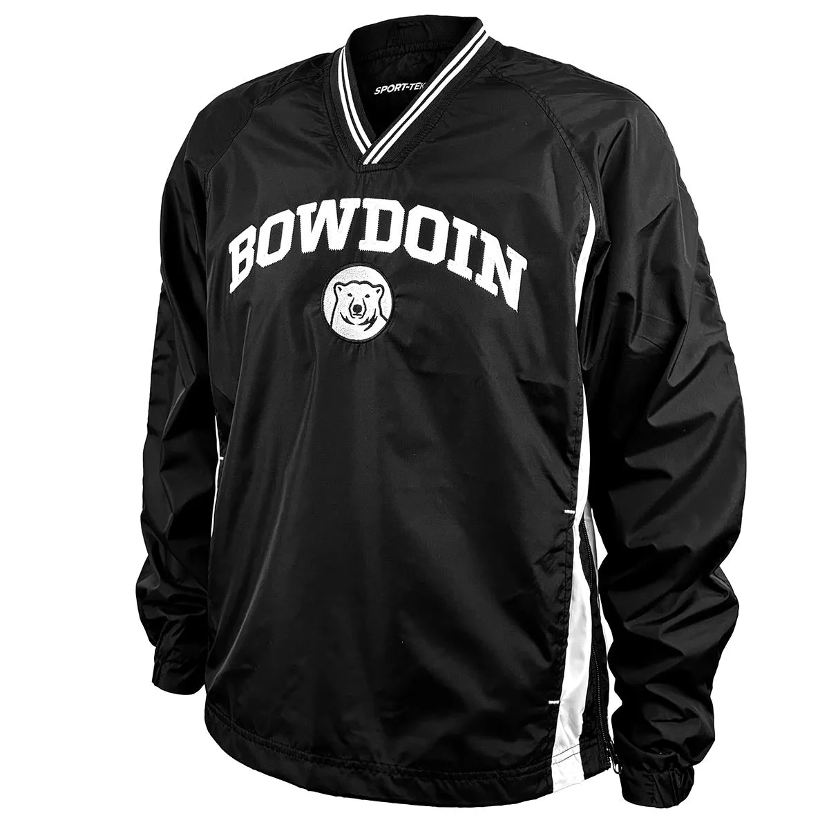 Bowdoin Wind Shirt with Mascot Medallion Core Sporty