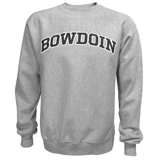 Long Sleeve Pro-Weave Crew with Bowdoin and Paw on Back from MV Sport