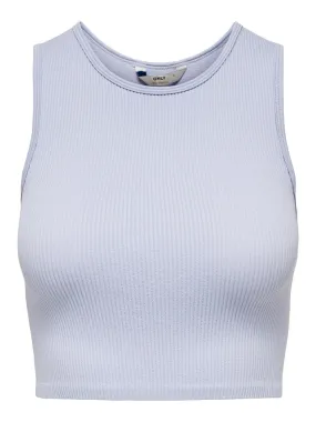 Stretchable Waistband Anti Pill Surface Gwen Ribbed Crop Tank