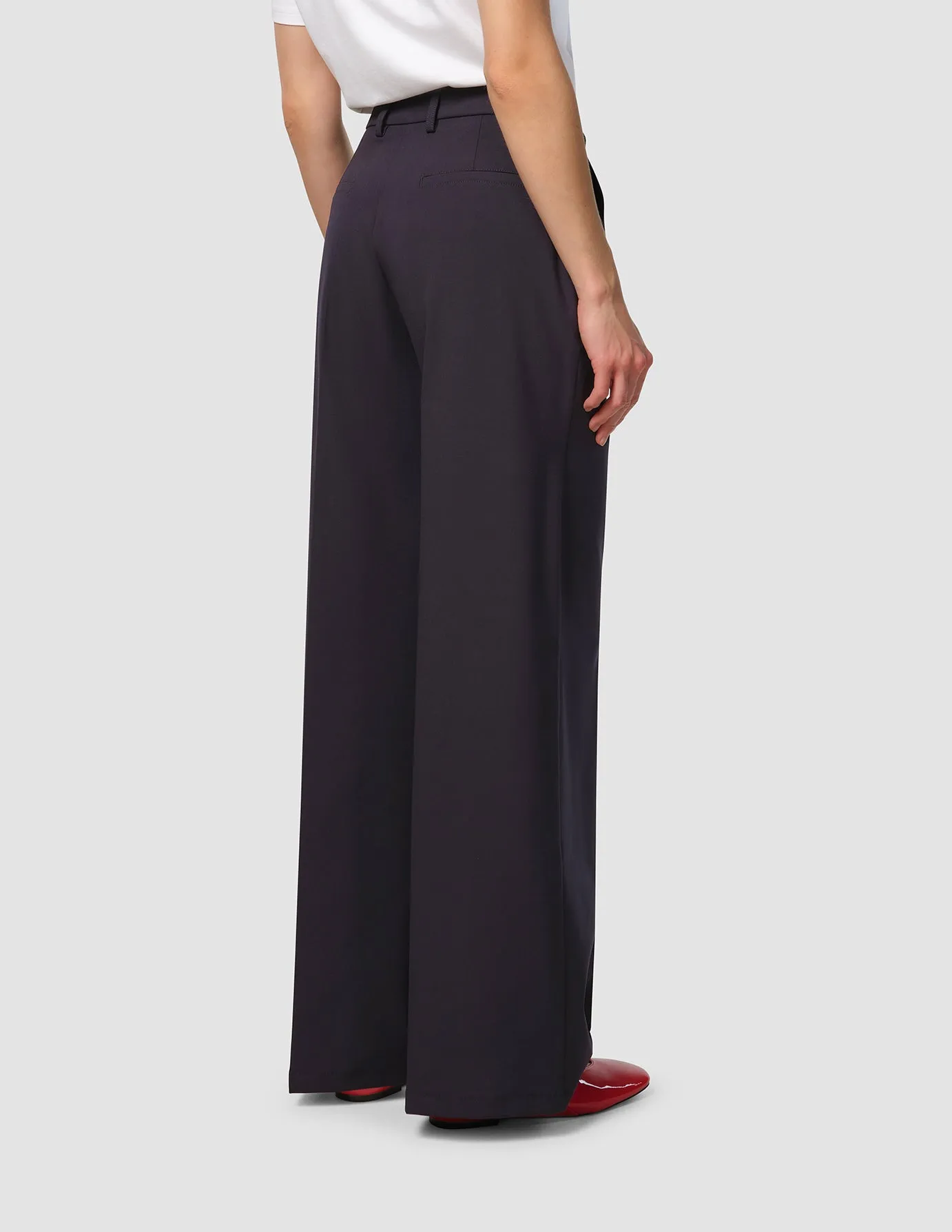 Elastic waist Essential Pants Wide Midnight Blue