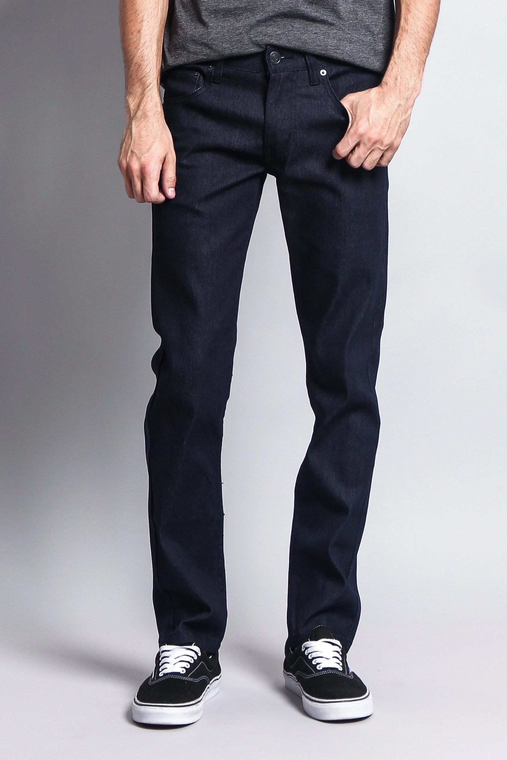 Men's Skinny Fit Raw Denim Jeans (Indigo) WaterproofTechnology