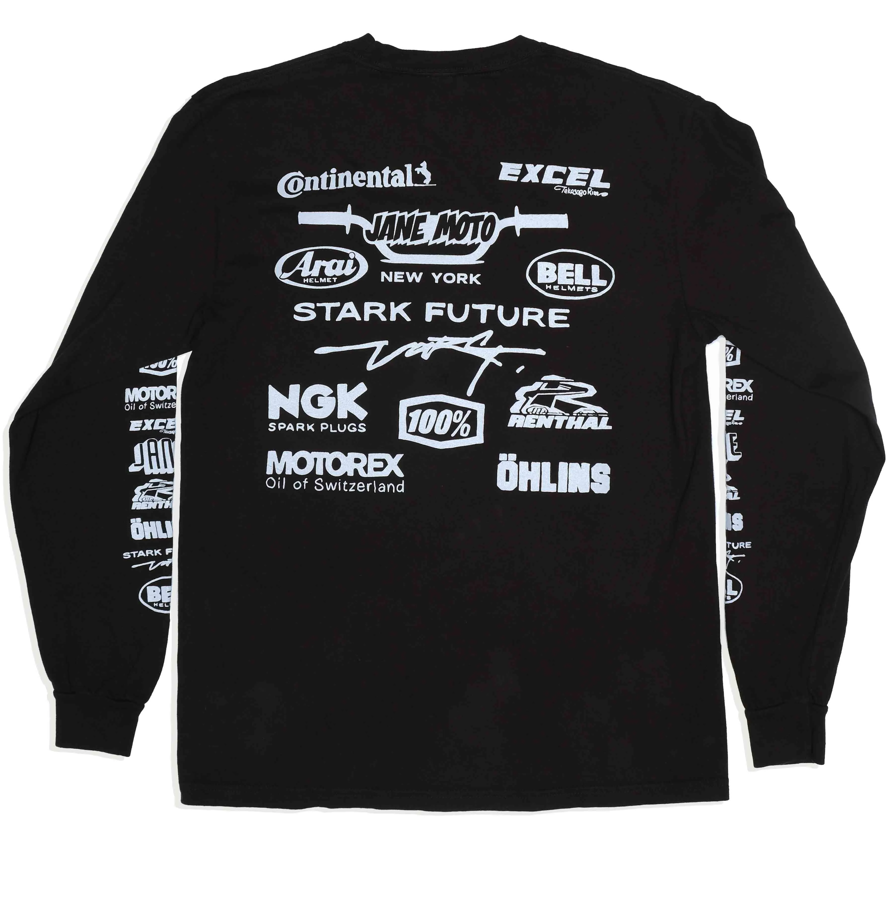 Sustainable Production Process Relaxed fit wear SPONSOR LONG SLEEVED T-SHIRT-Black