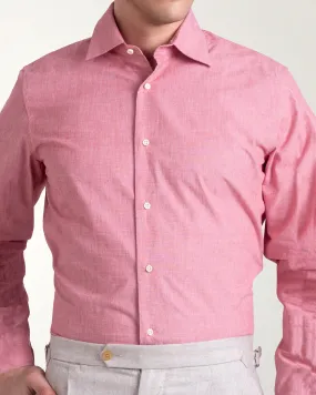 Summer Red End on End Shirt Comfort Stretch