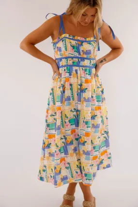 Sophisticated Line All-day Comfort Sunshine State Of Mind Midi Dress