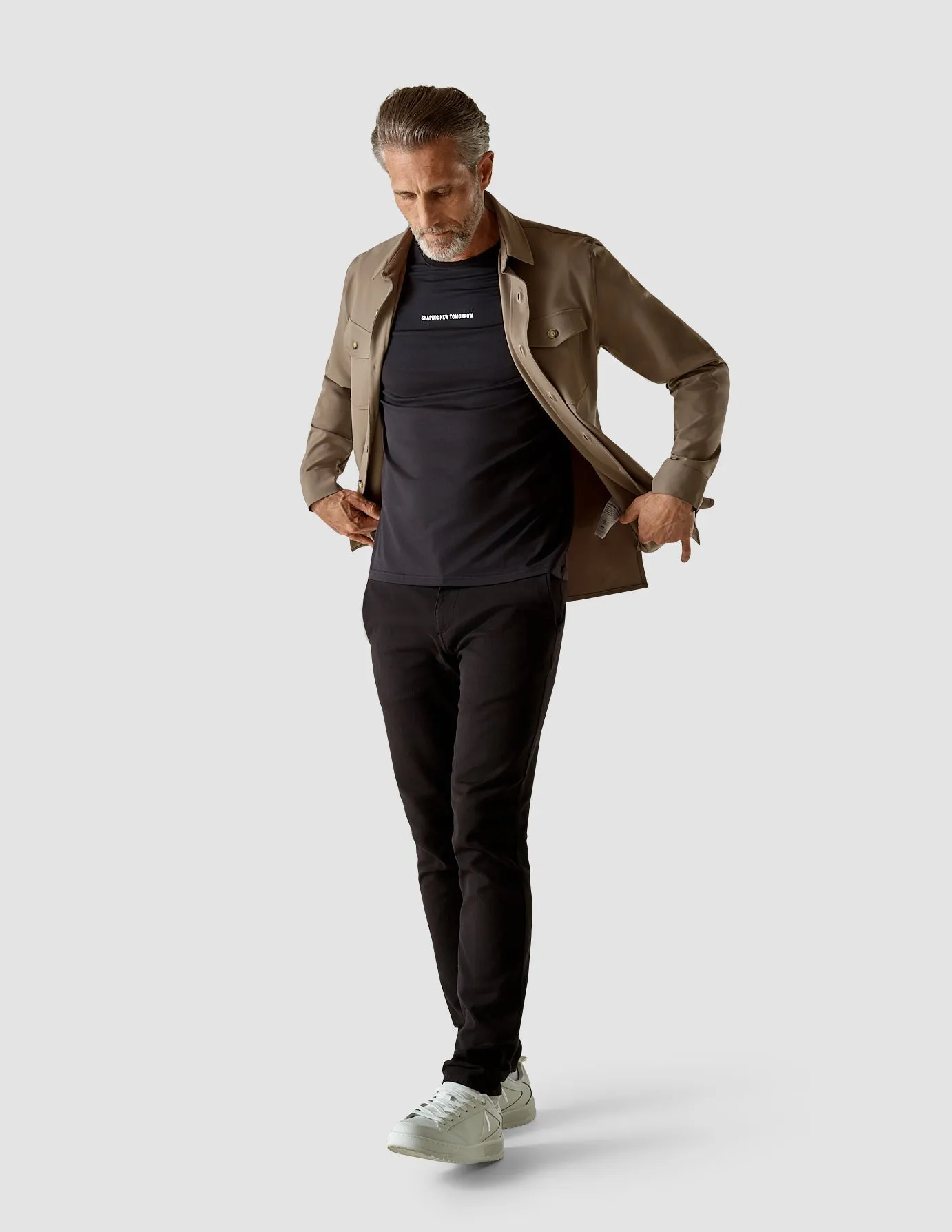 Tagless Neckline Sophisticated Casual Supima Autograph T-shirt Black