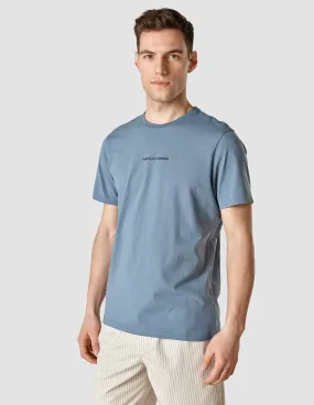 V neck style Supima Autograph T-shirt Blue Mirage