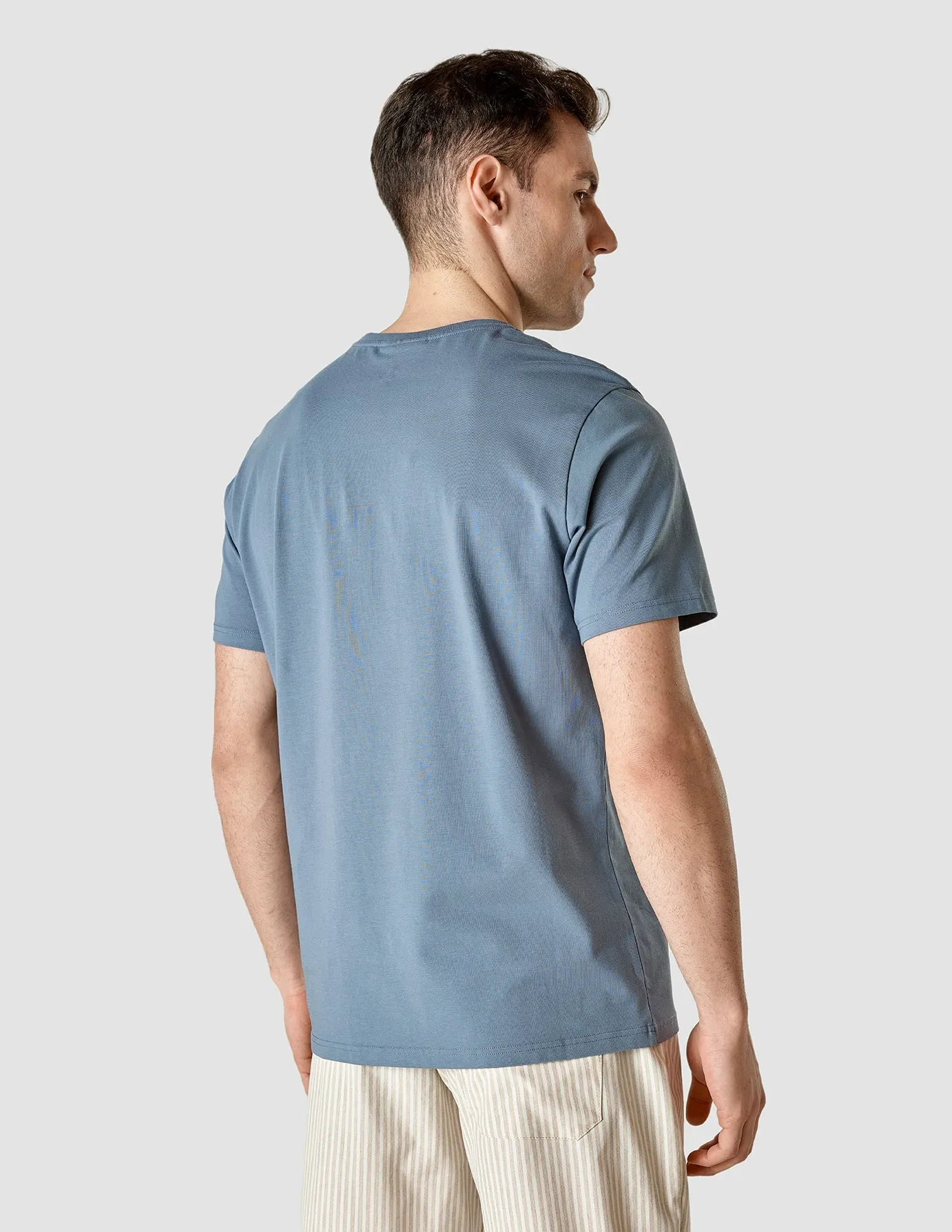 Supima Autograph T-shirt Blue Mirage Effortless Style Timeless Look Wear