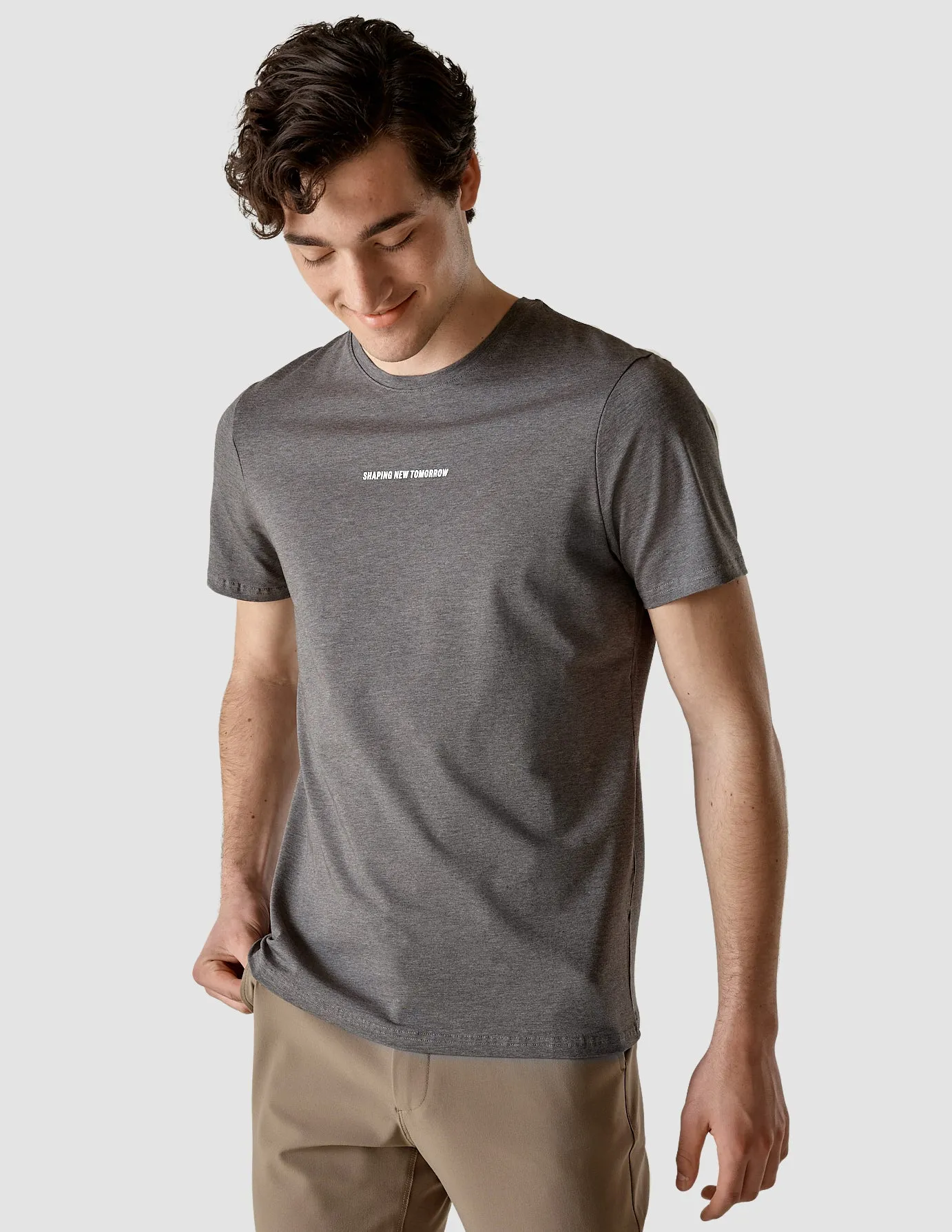 Supima Autograph T-shirt Dark Grey Lightweight Layer