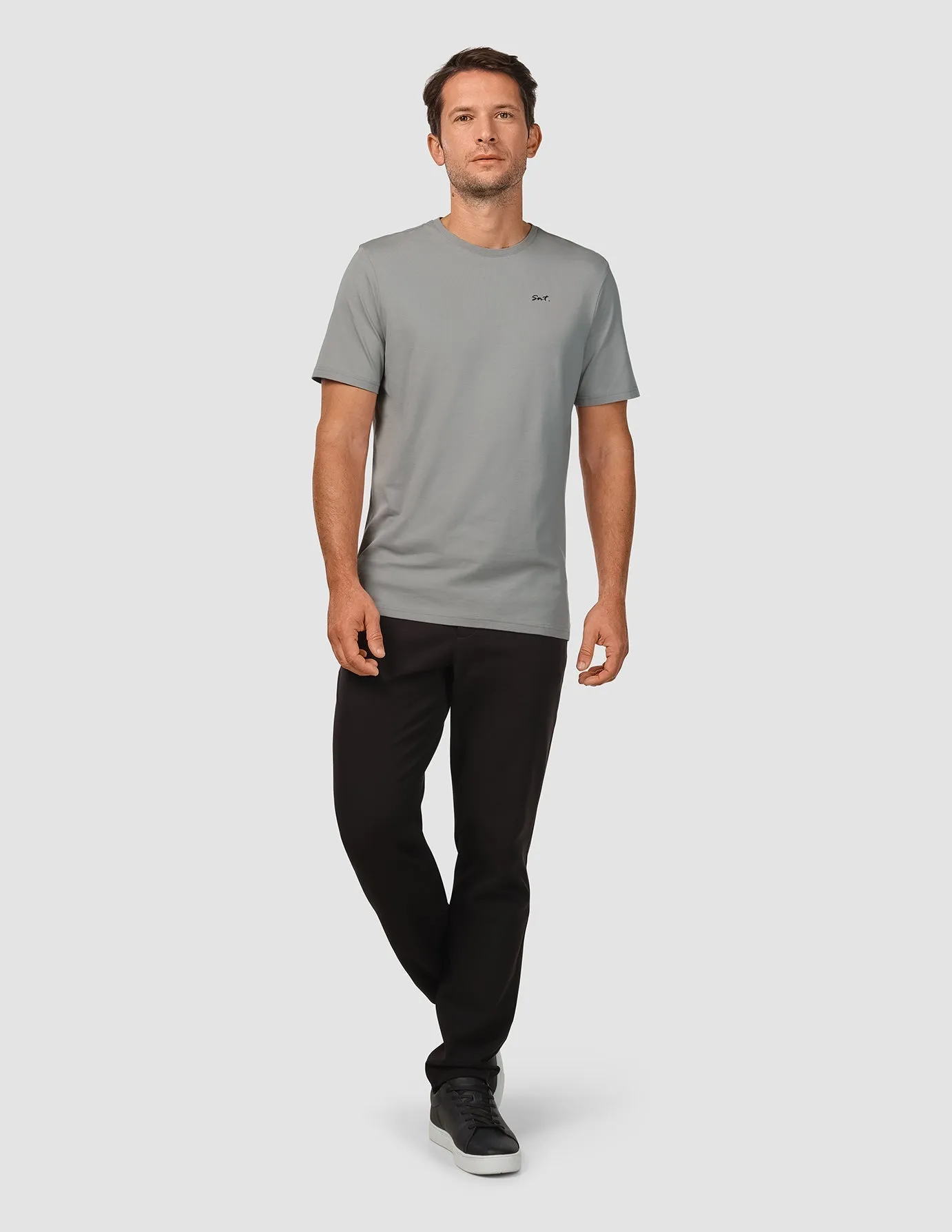 Supima Legacy T-shirt Stone Grey Essential Wear