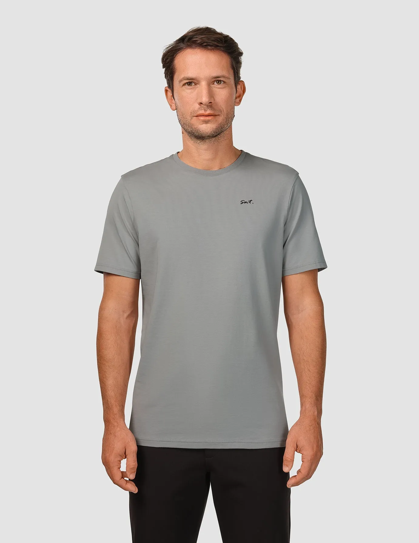 Supima Legacy T-shirt Stone Grey Modern Smart
