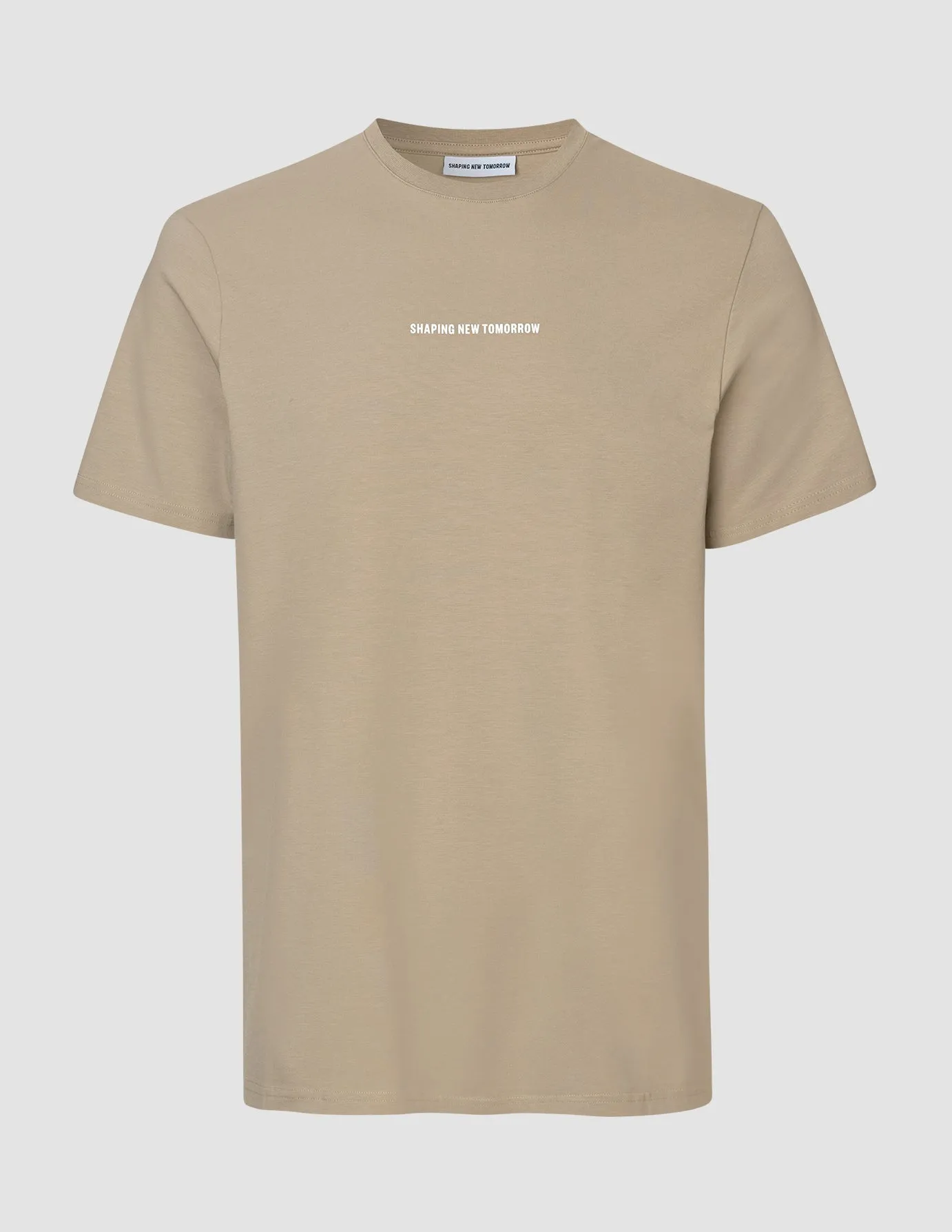 Supima T-Shirt Autograph Wooden Beige Flattering Cut