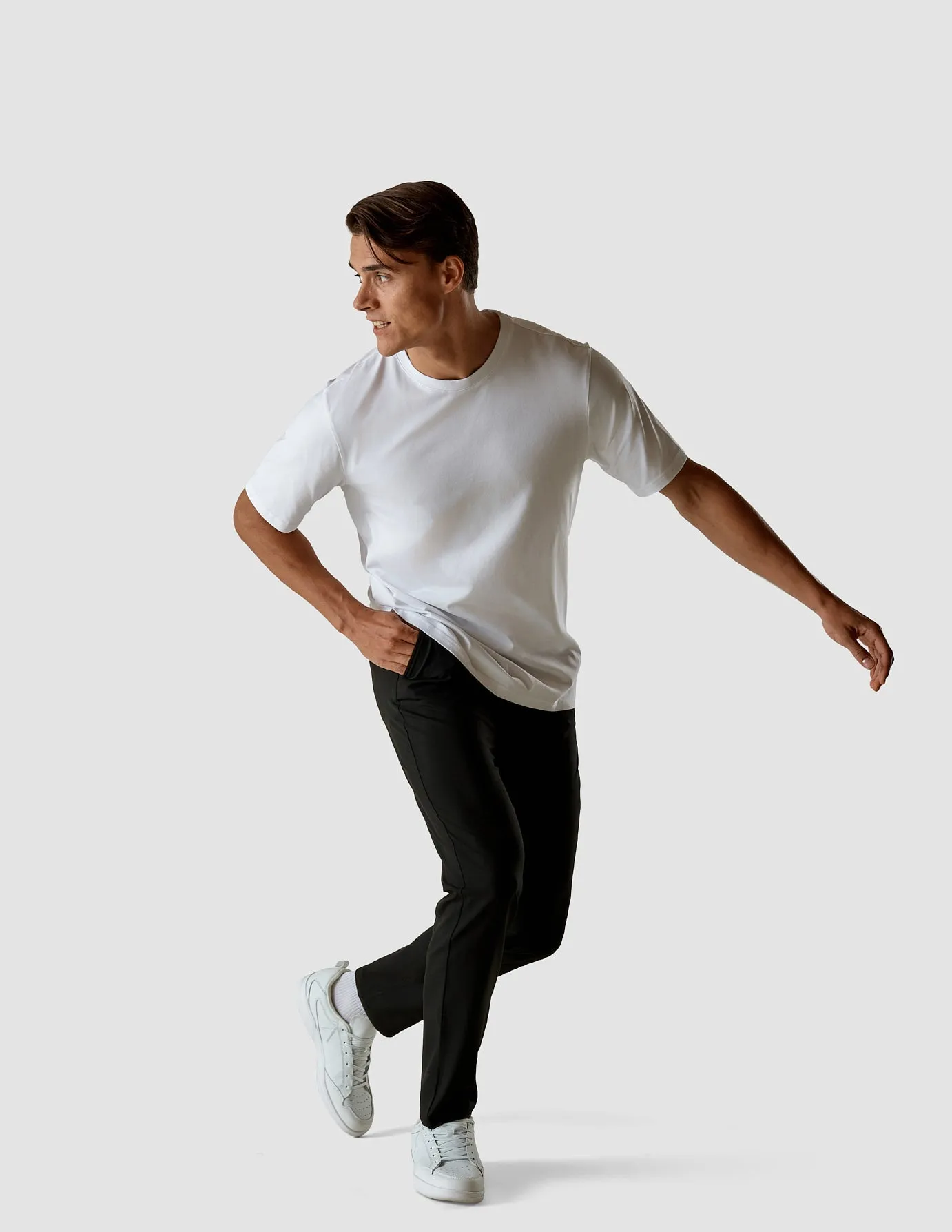 Abrasion Resistant Fabric Supima T-shirt Box Fit White