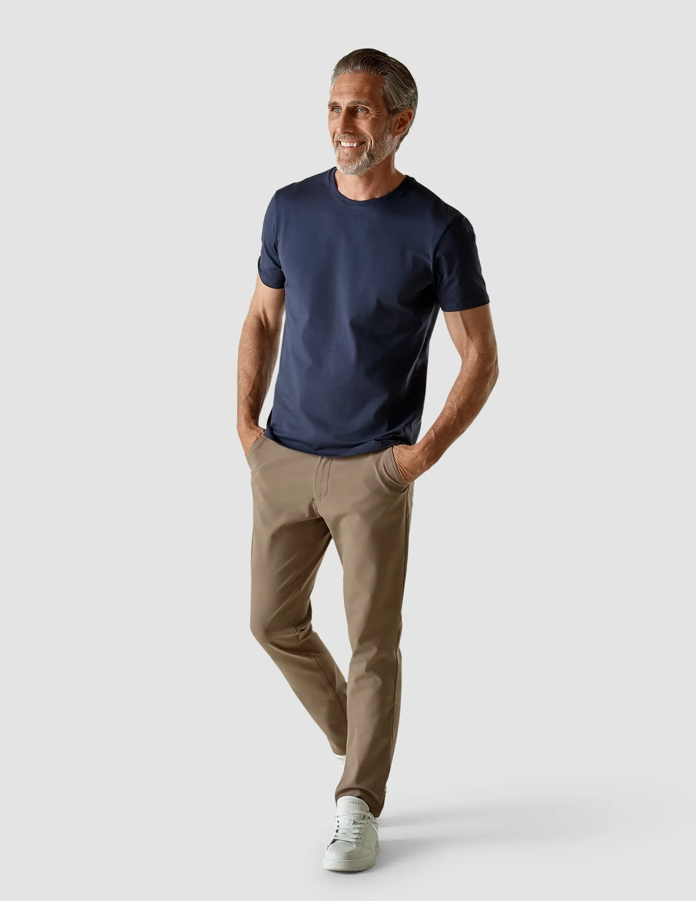 Yarn Dyed Stripes Fresh Outfit Supima T-shirt Navy