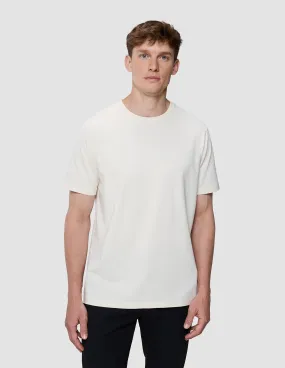 Supima T-shirt Off White Layered Neckline
