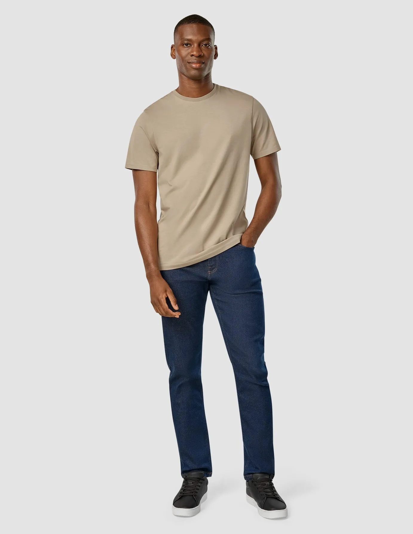 Supima T-Shirt Wooden Beige Slim Fit Wear