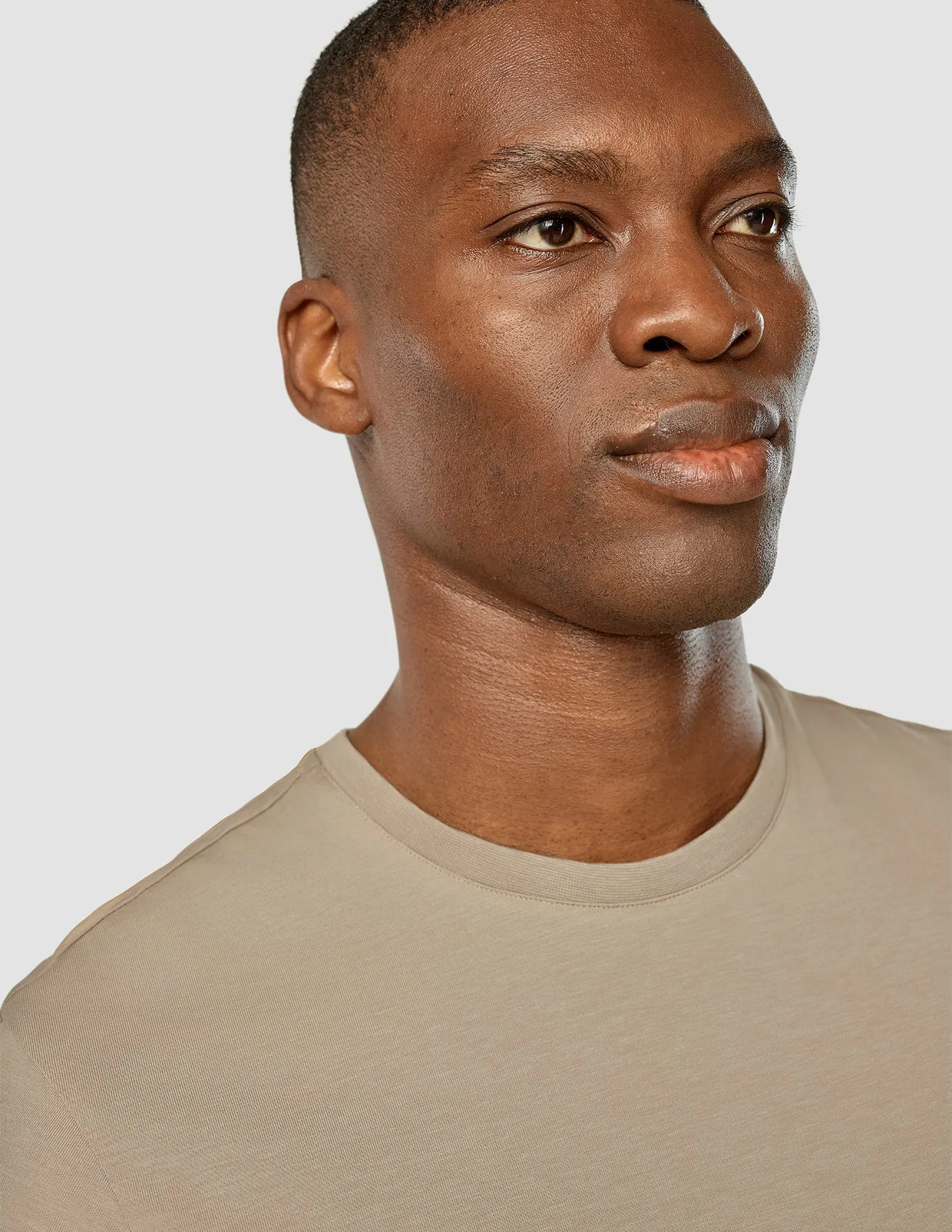 Supima T-Shirt Wooden Beige back to school Low Environmental Impact