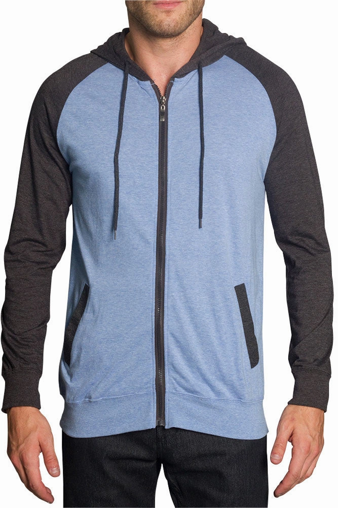 Weatherproof Zipper Tech Men's Raglan Light Weight Zip Down Hoodie