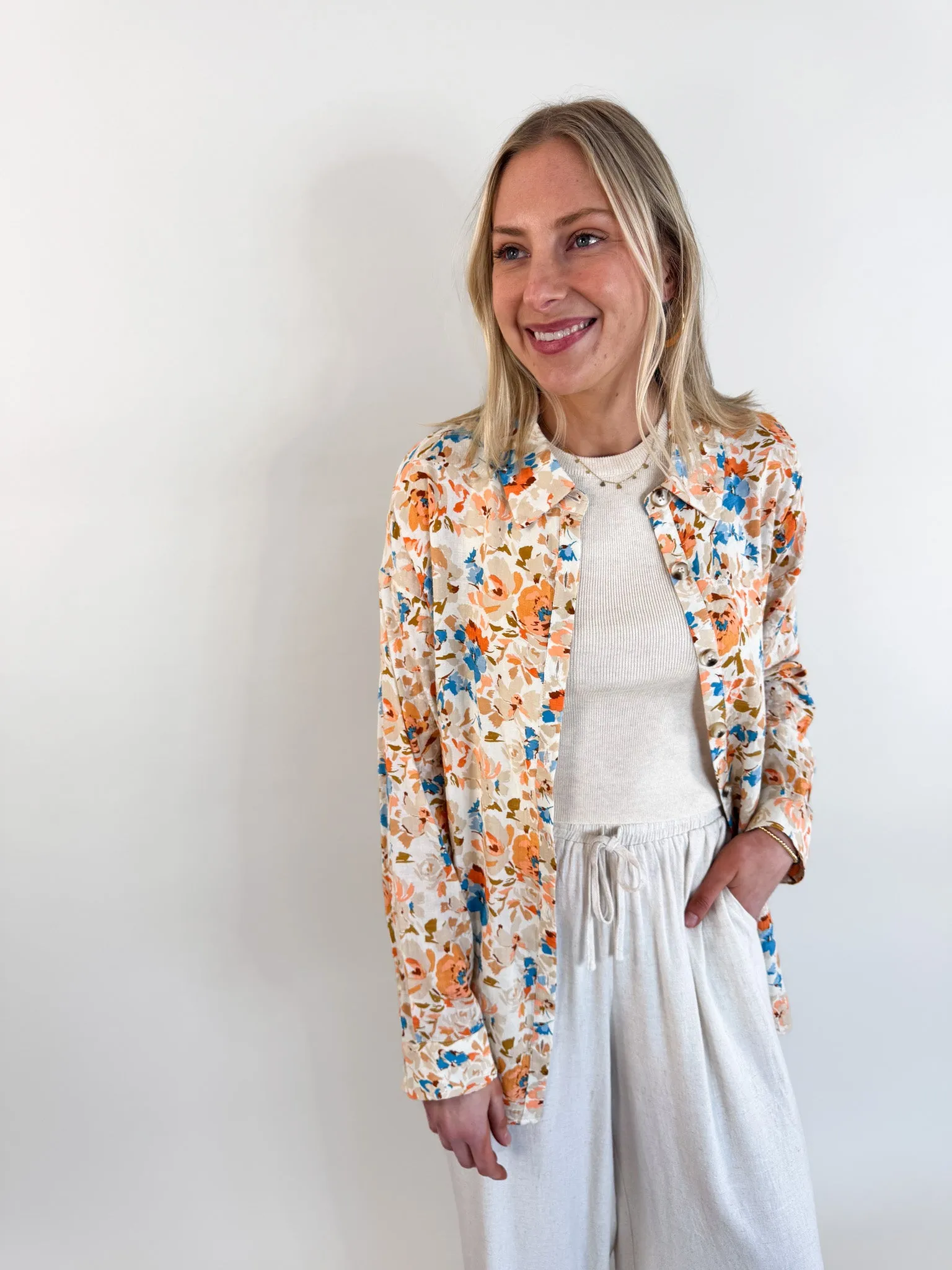 Sports Ready holiday season Sonoma Long Sleeve Floral Button Up