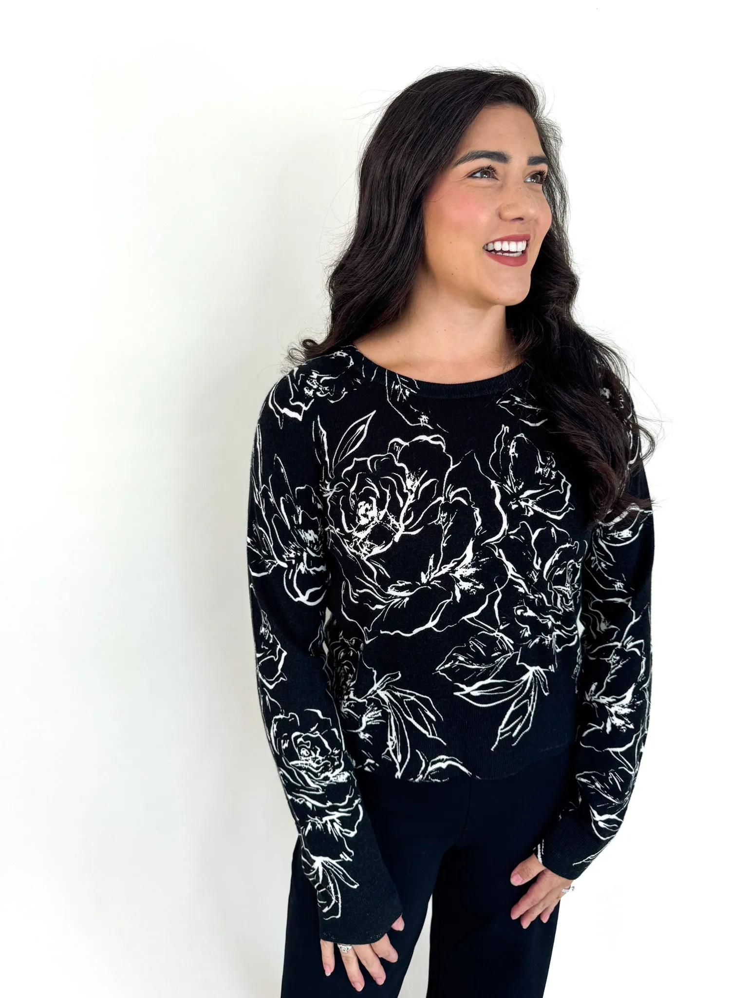 All Day Long Rose Sweater Comfy Warmth Breathable Comfort