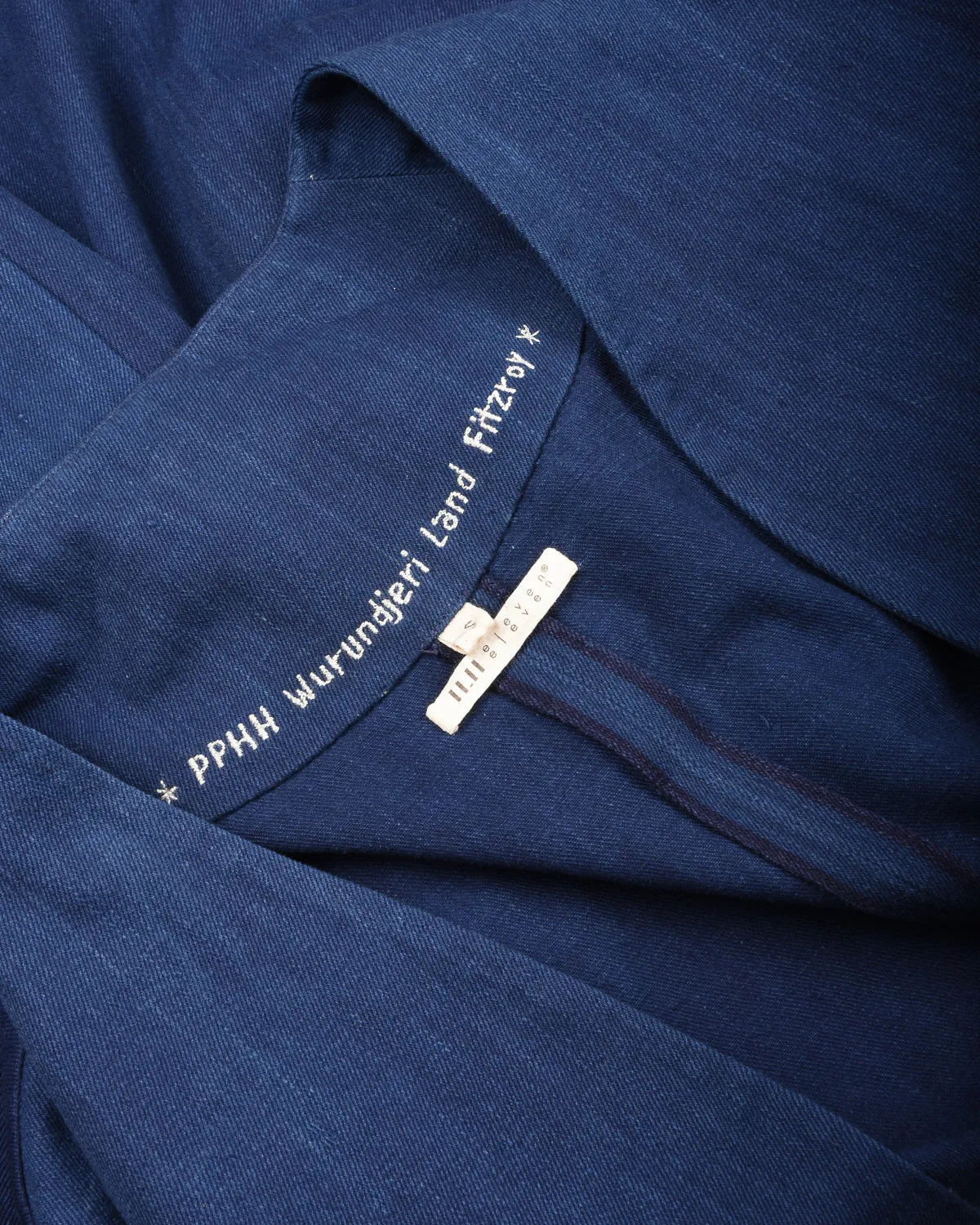 Hidden Zipper Embellished Trim 11.11 UNISEX KIMONO JACKET - INDIGO