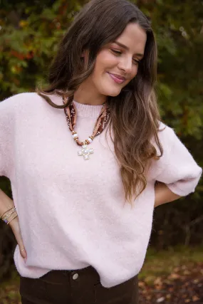 Sport Performance Fit Take A Look At It Sweater-Pale Pink