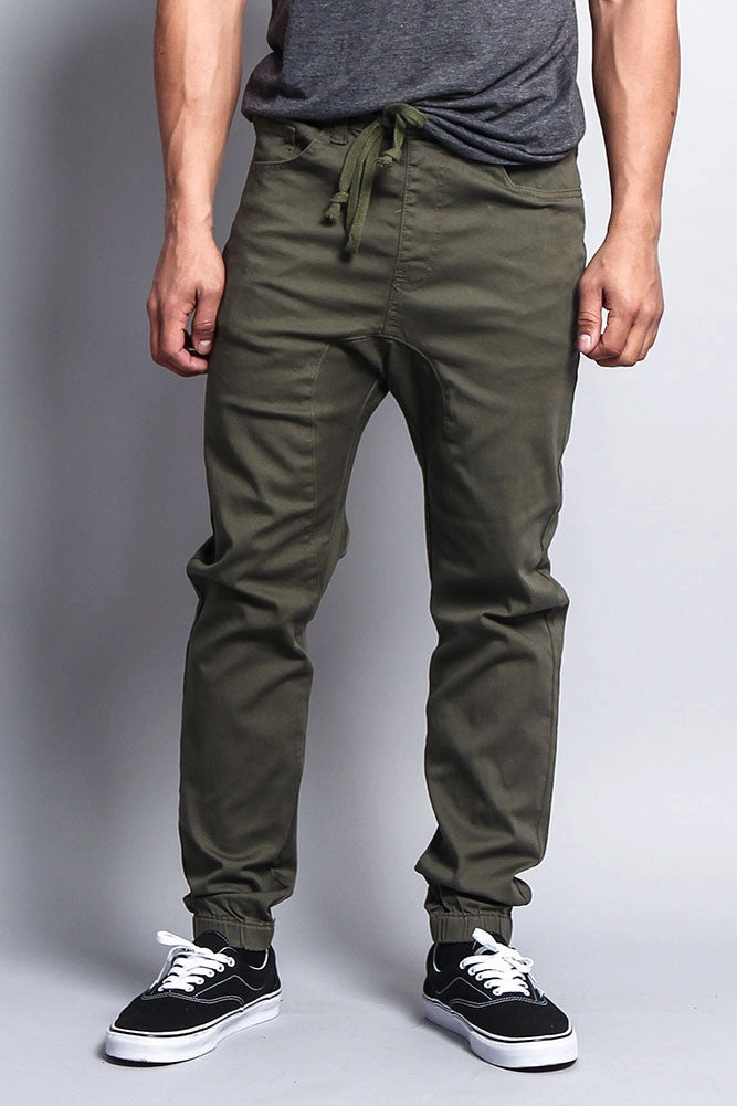StainResistantFinish Men's Jogger Twill Pants (Olive)