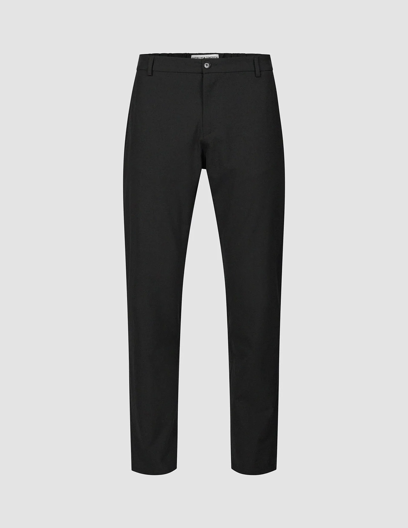 Tech Linen Elastic Pants Black Timeless Comfort Seamless Waistband
