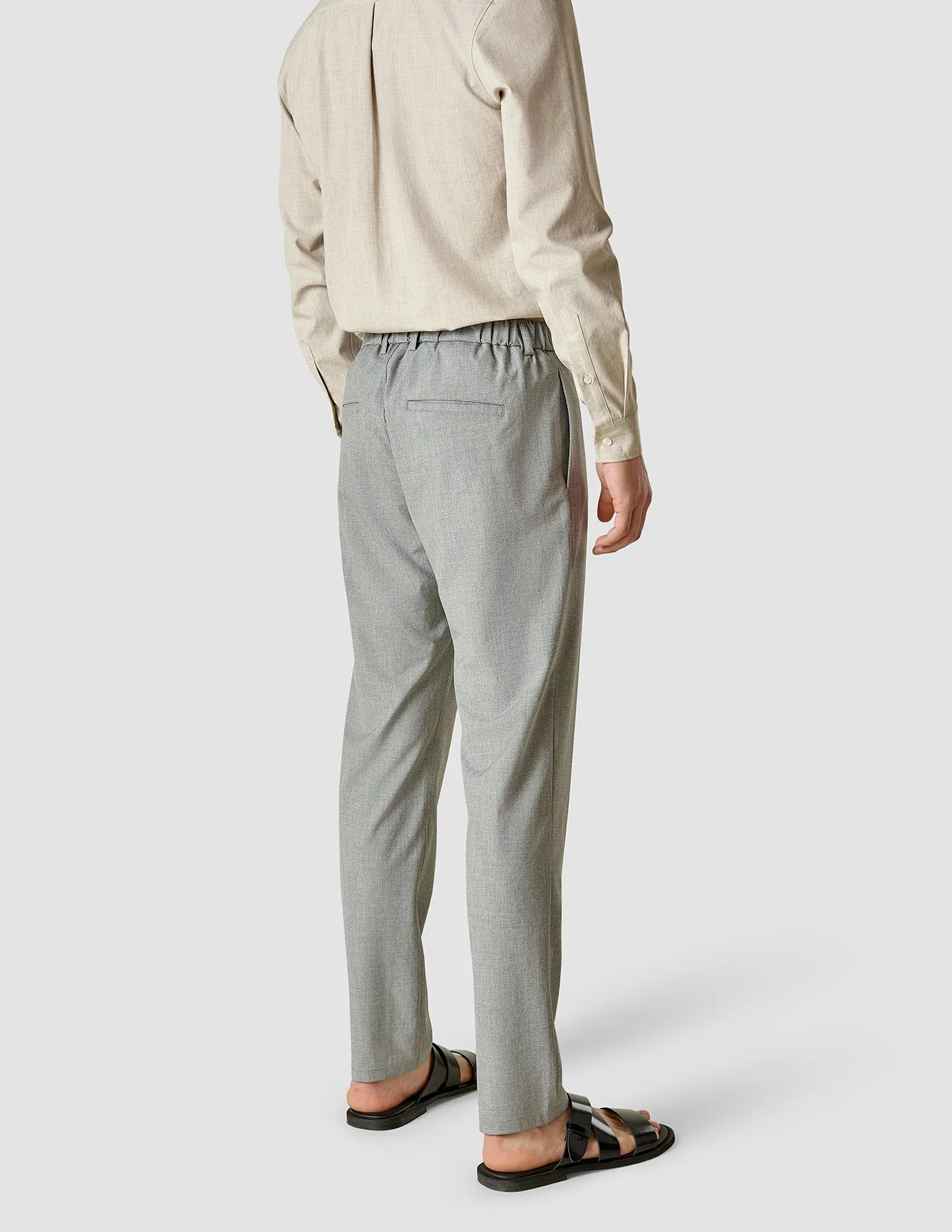 Snag Free Fabric Urban Ready Tech Linen Elastic Pants Charcoal